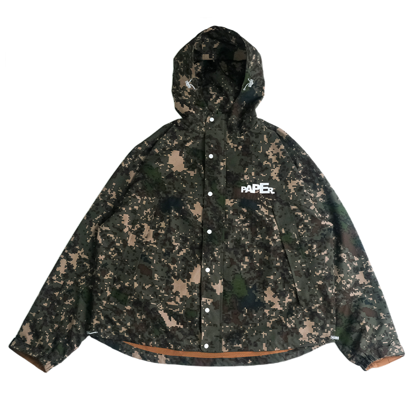 Paper Shell Jacket - Camo Green