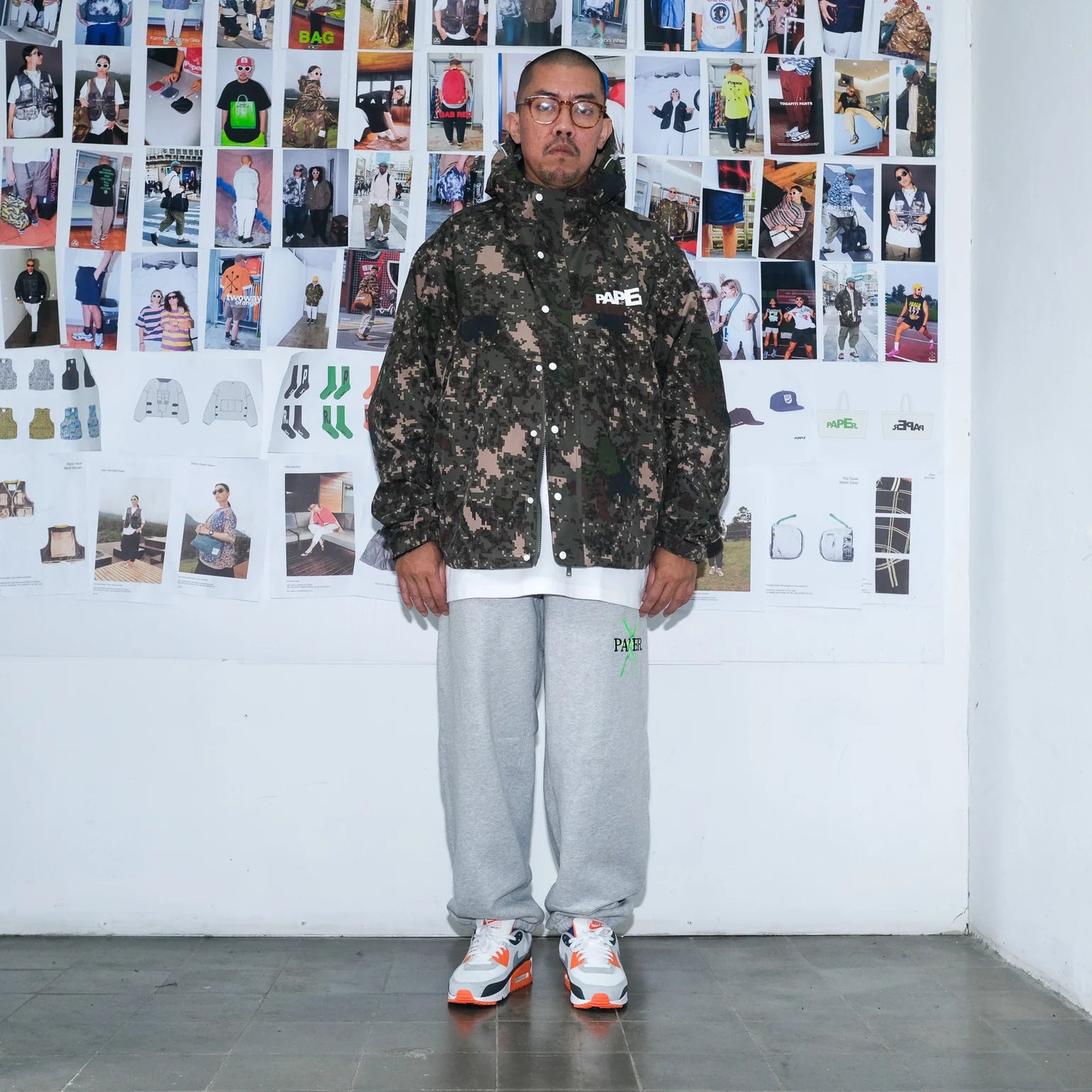 Paper Shell Jacket - Camo Green