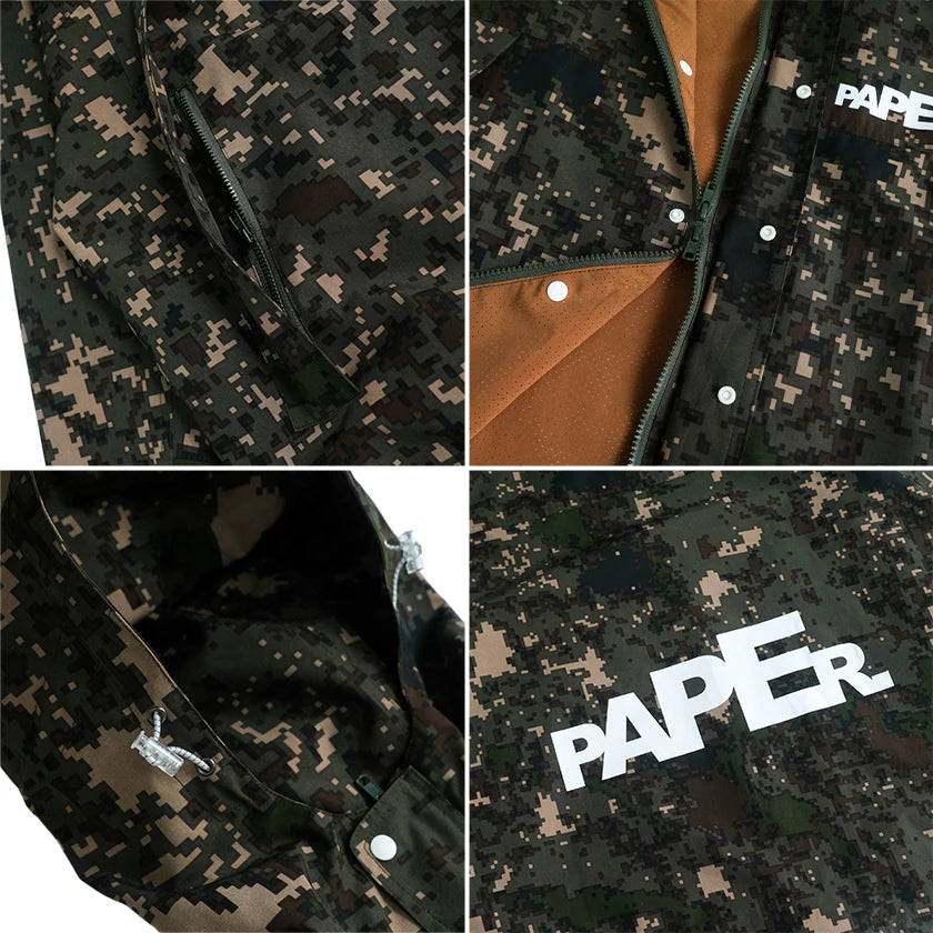 Paper Shell Jacket - Camo Green