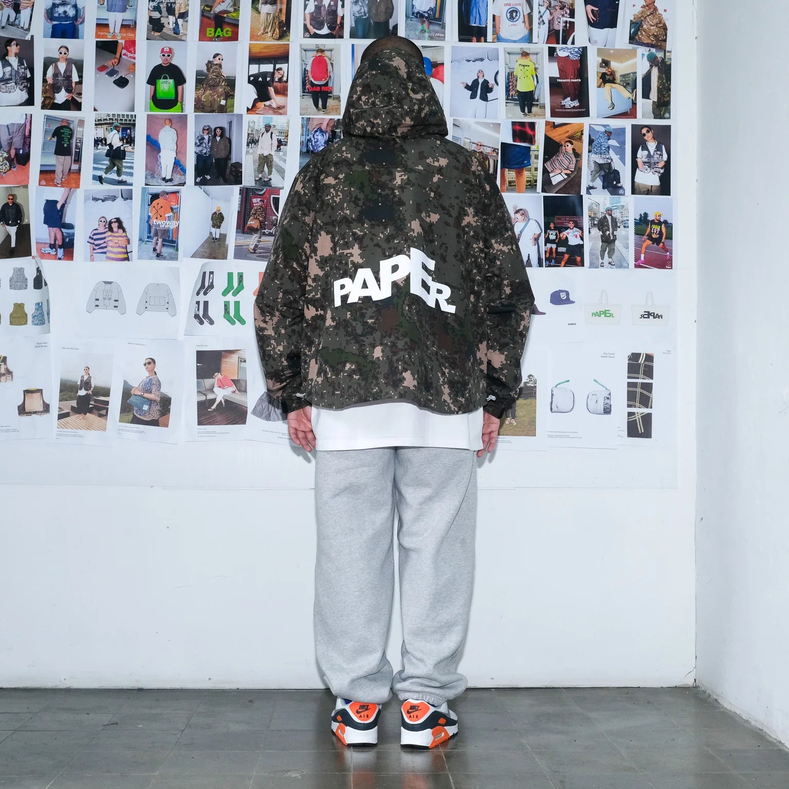 Paper Shell Jacket - Camo Green