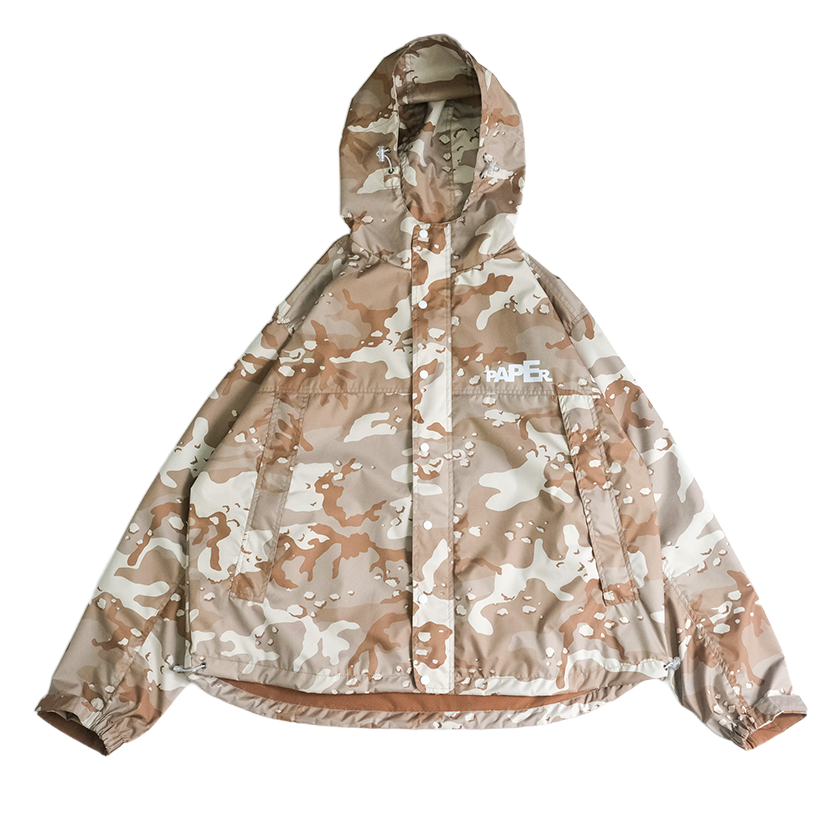 Paper Shell Jacket - Camo Brown