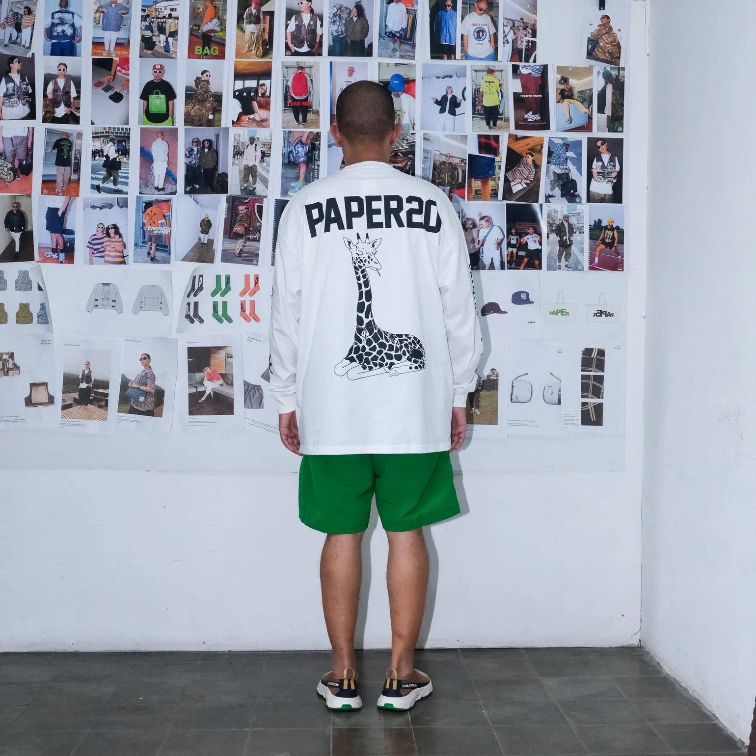 Paper Giraffe Long Tee - White
