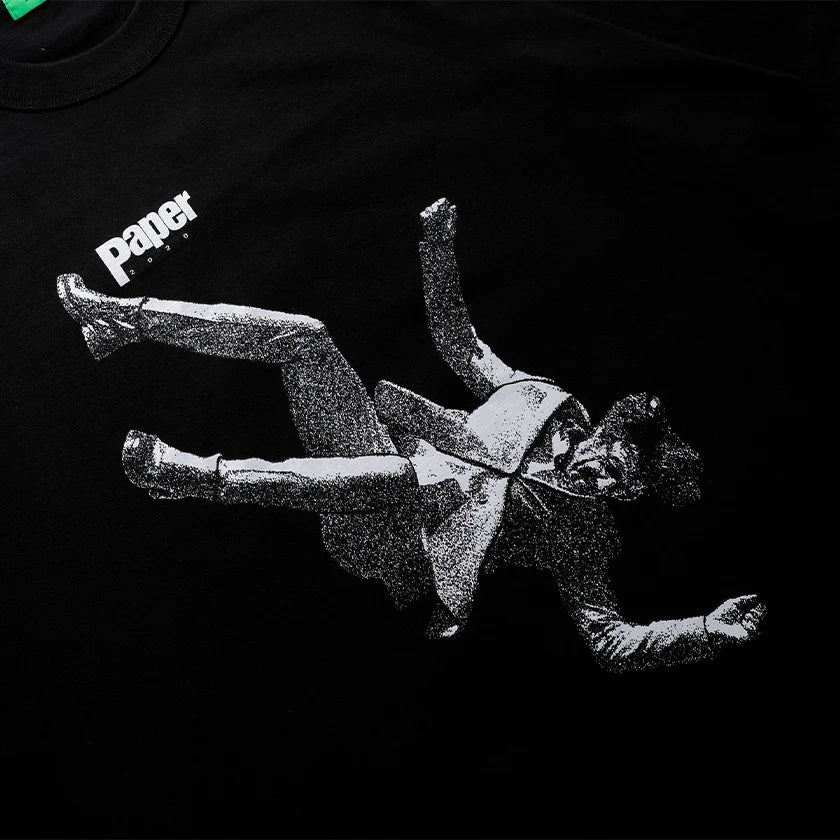 Paper Falling Down Tee -Black