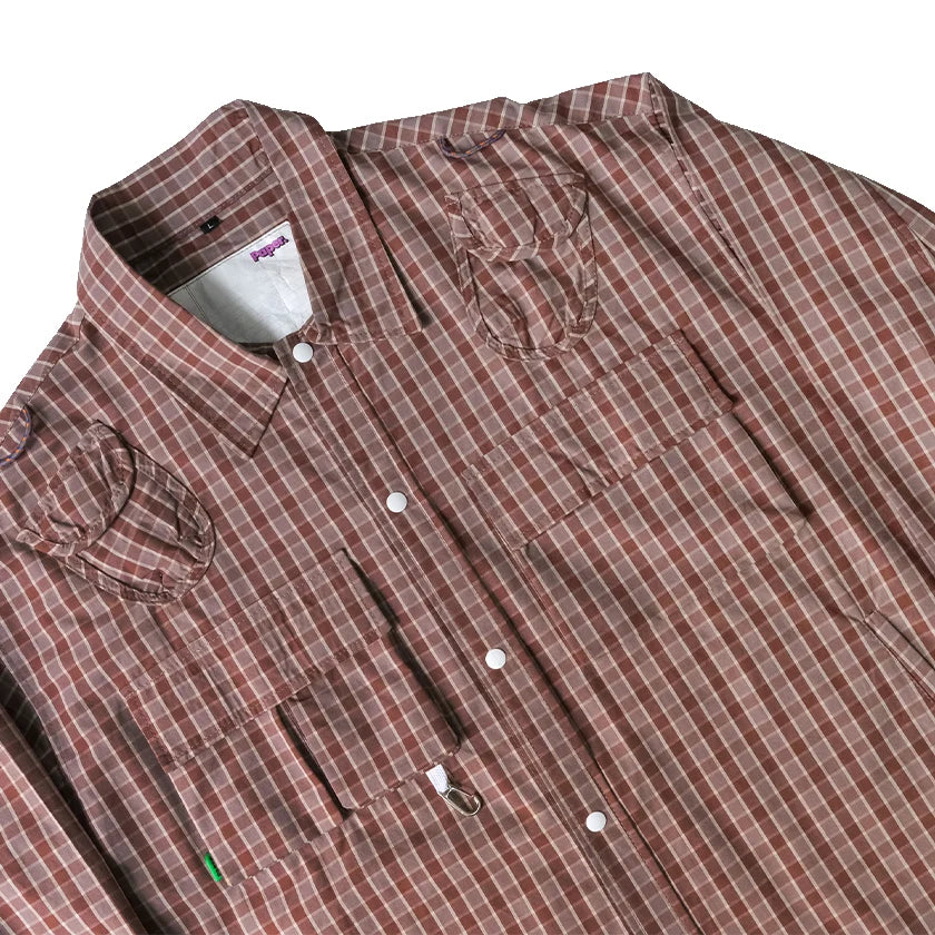 Paper Yama Shirt - Brown - Stencil