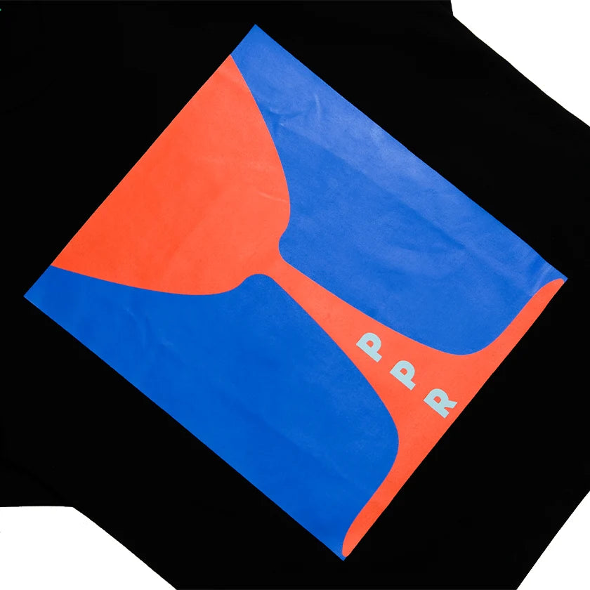 Paper Wine Tee - Black - Stencil