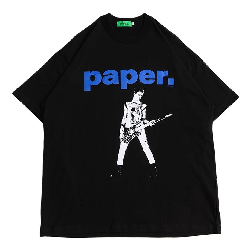 Paper Simonon Tee - Black - Stencil