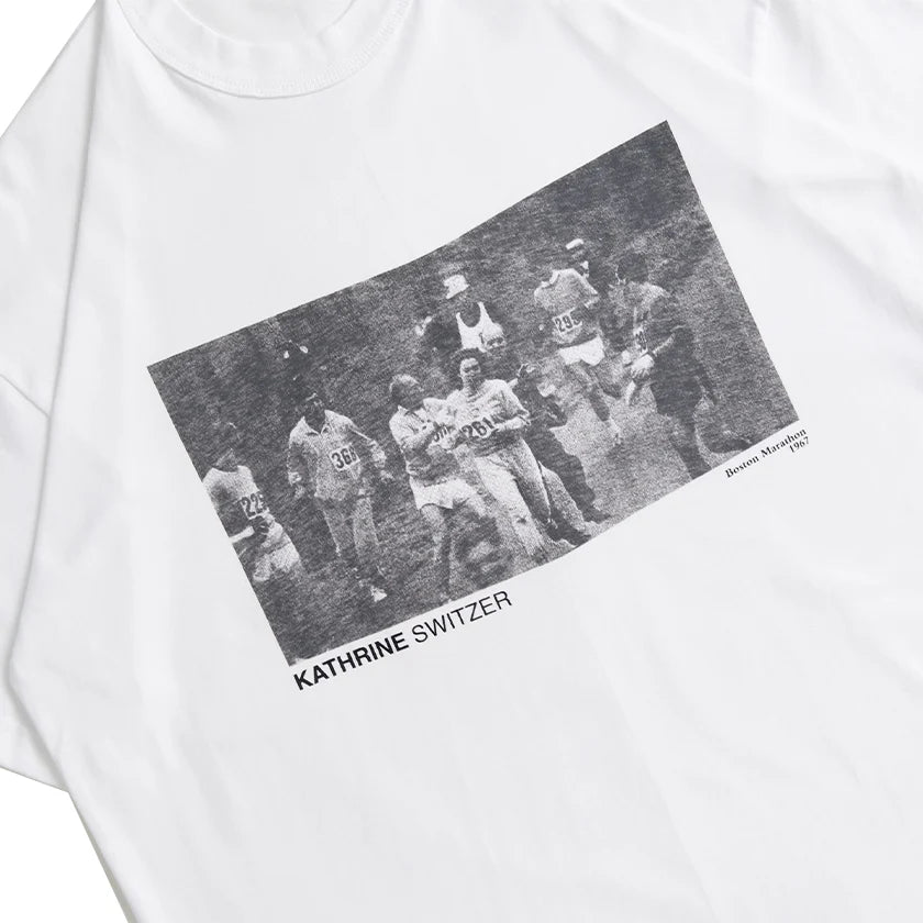 Paper Kathrine Tee - White - Stencil