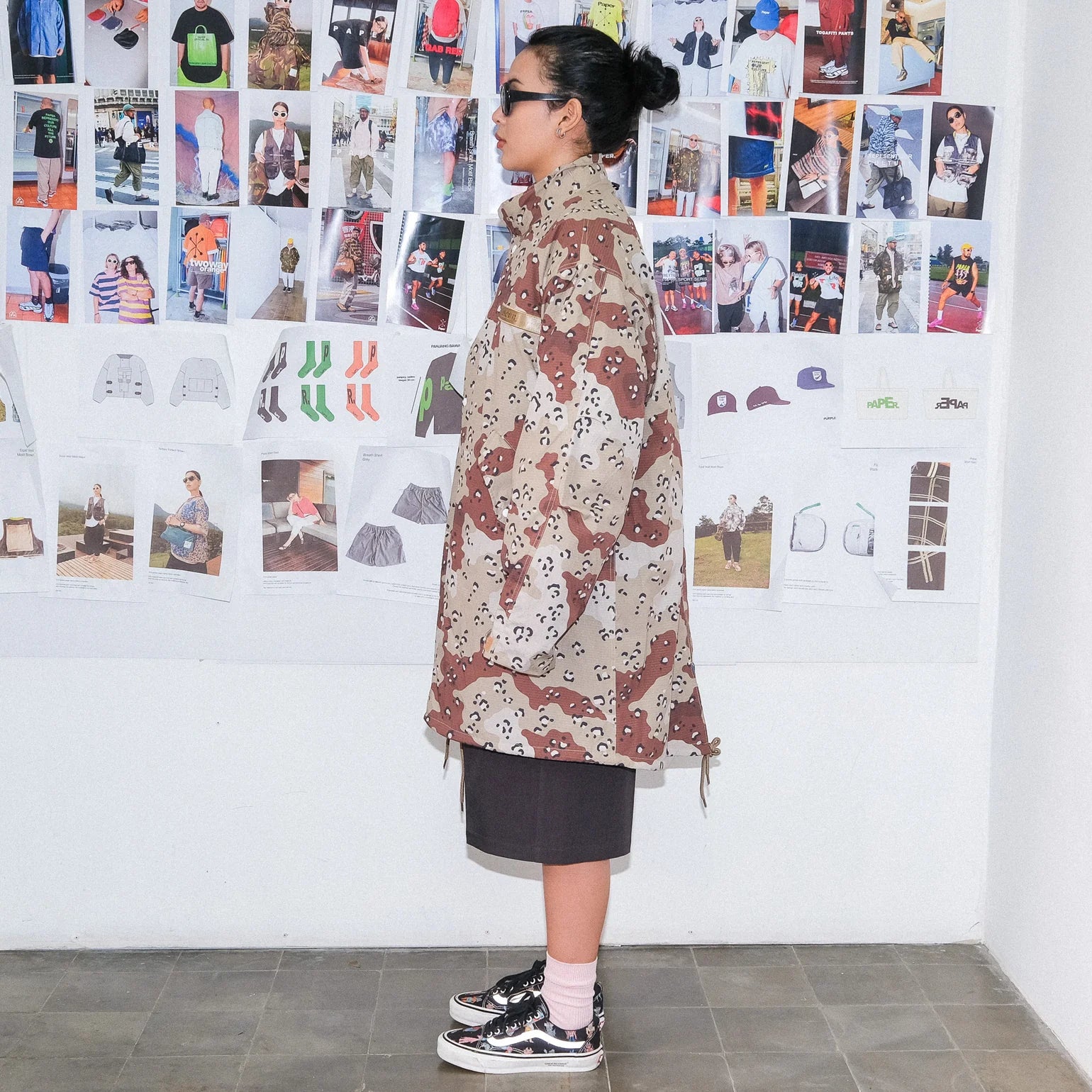 Paper Military Jacket - Camo Brown