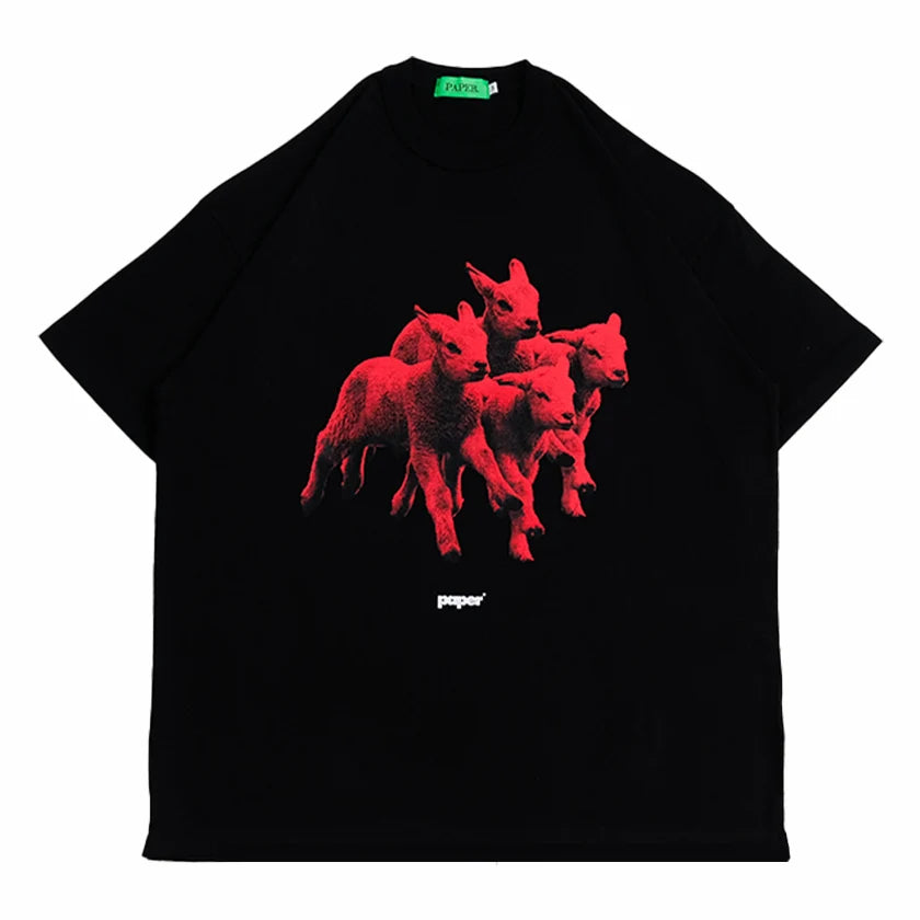 Paper Lamb Tee - Black