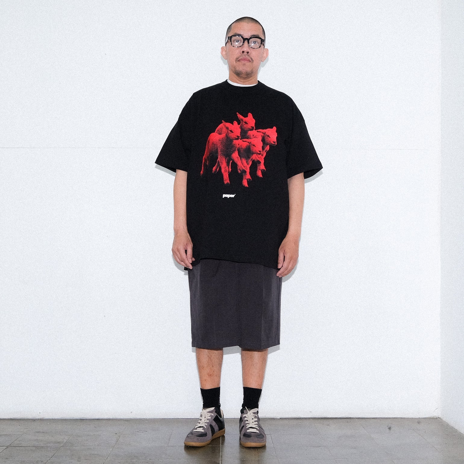 Paper Lamb Tee - Black