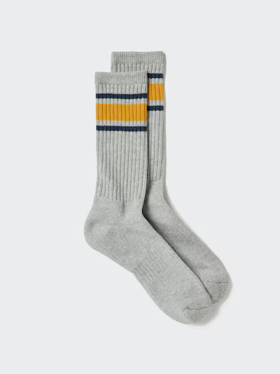 Uniqlo Striped Pile Socks - 42 Yellow