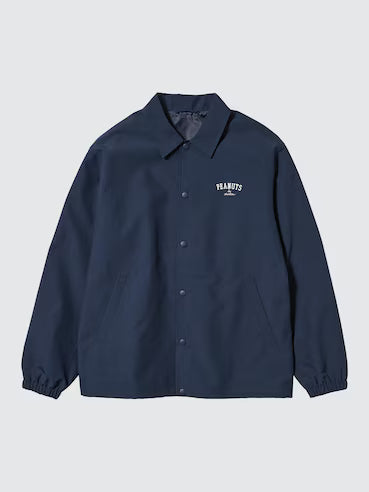 Uniqlo Peanuts Coach Jacket - 69 Navy