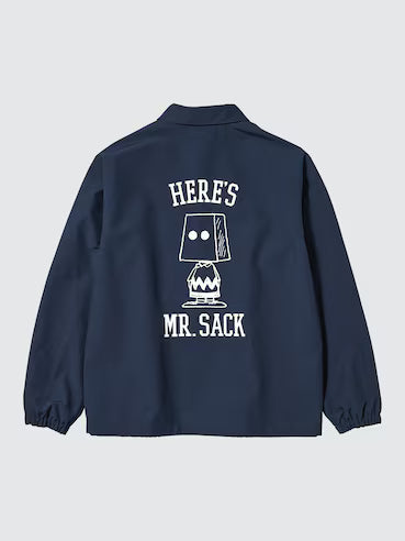 Uniqlo Peanuts Coach Jacket - 69 Navy