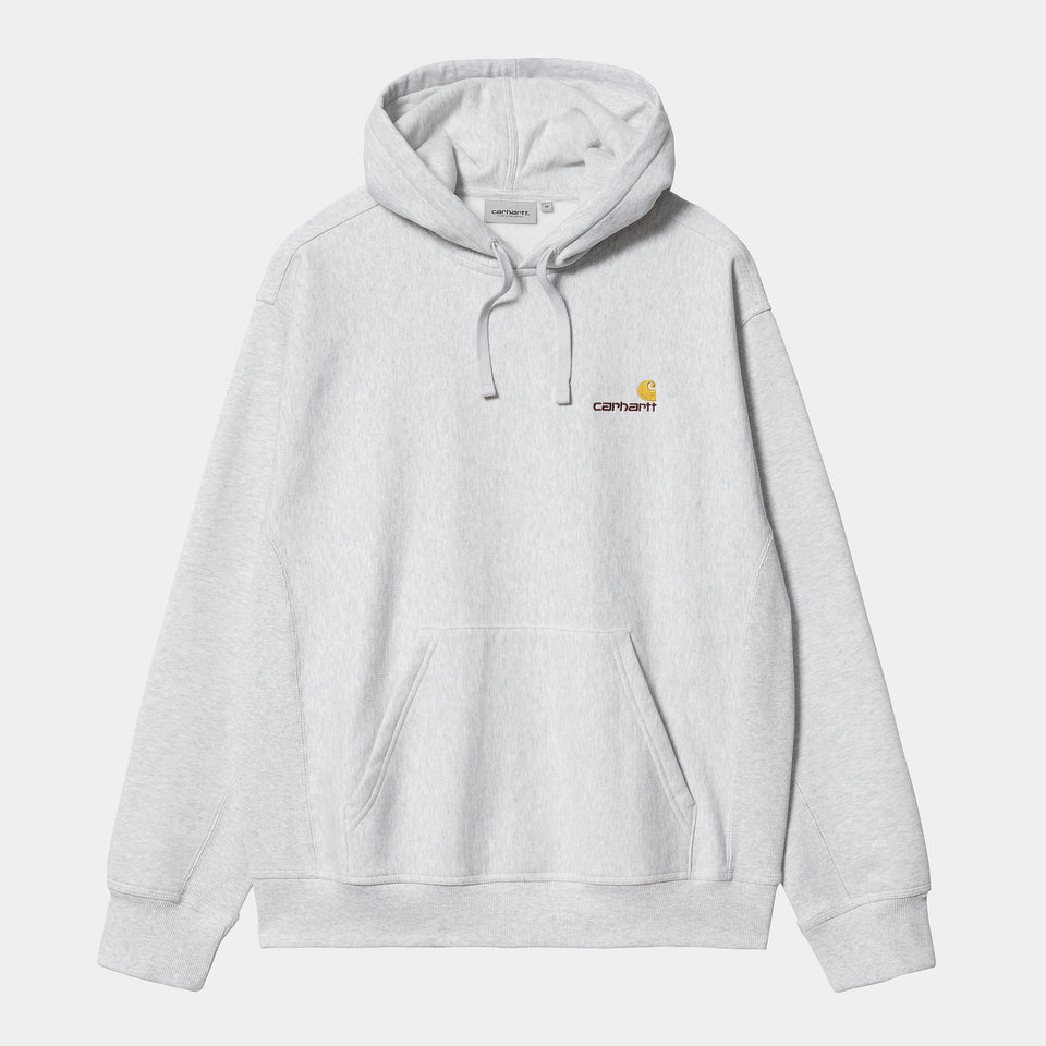 Carhartt Hooded American Script Sweatshirt - Ash Heather