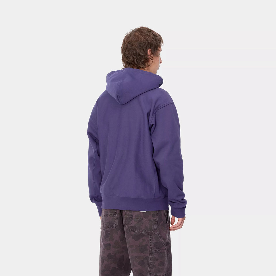 Carhartt Hooded American Script Sweat - Aura