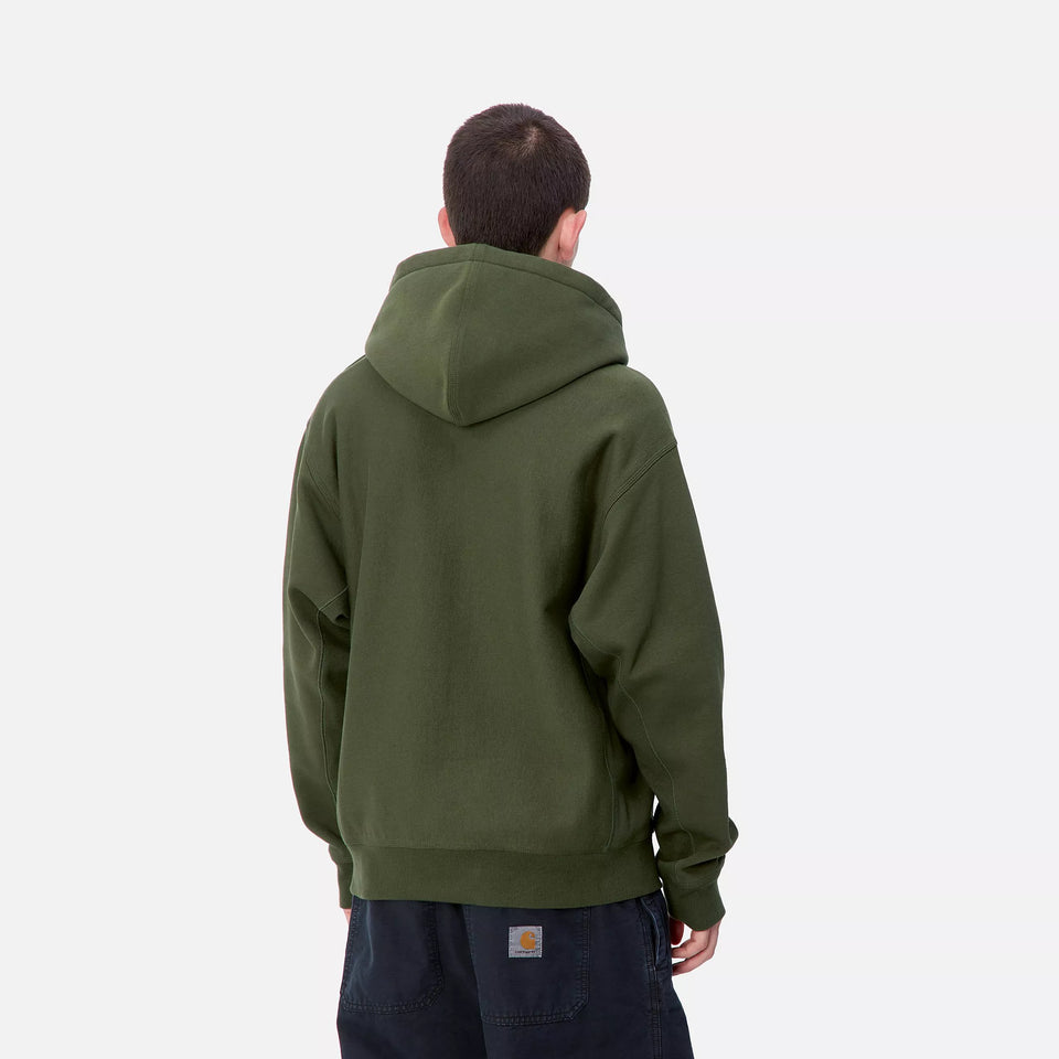 Carhartt Hooded American Script Sweat - Tarragon