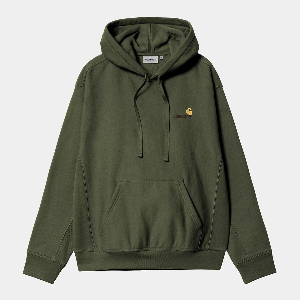 Carhartt Hooded American Script Sweat - Tarragon