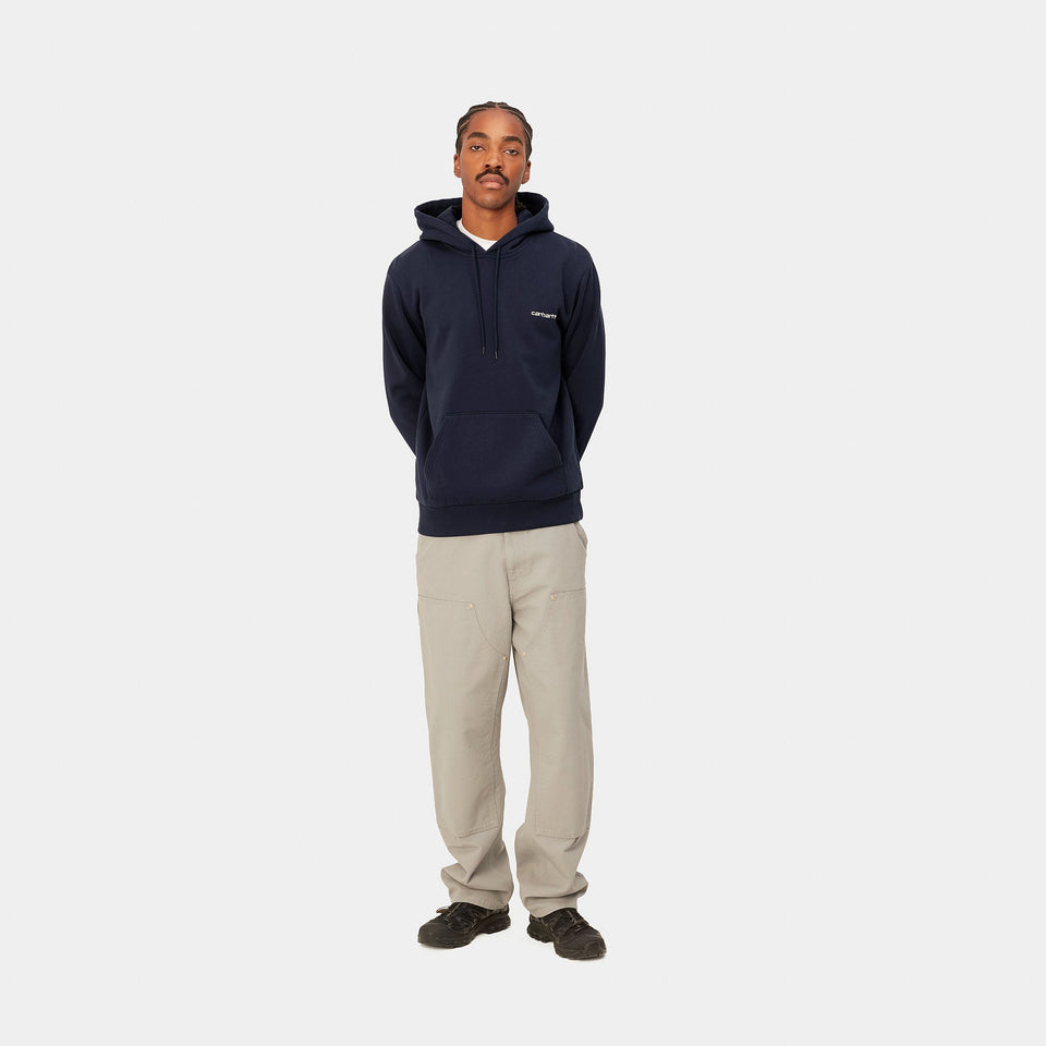 Carhartt Hooded Script Embroidery Sweat Blue / White