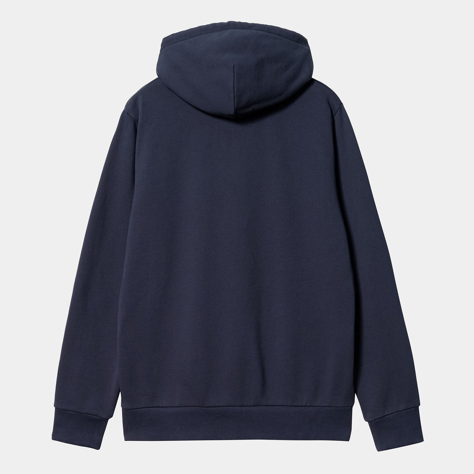 Carhartt Hooded Script Embroidery Sweat Blue / White