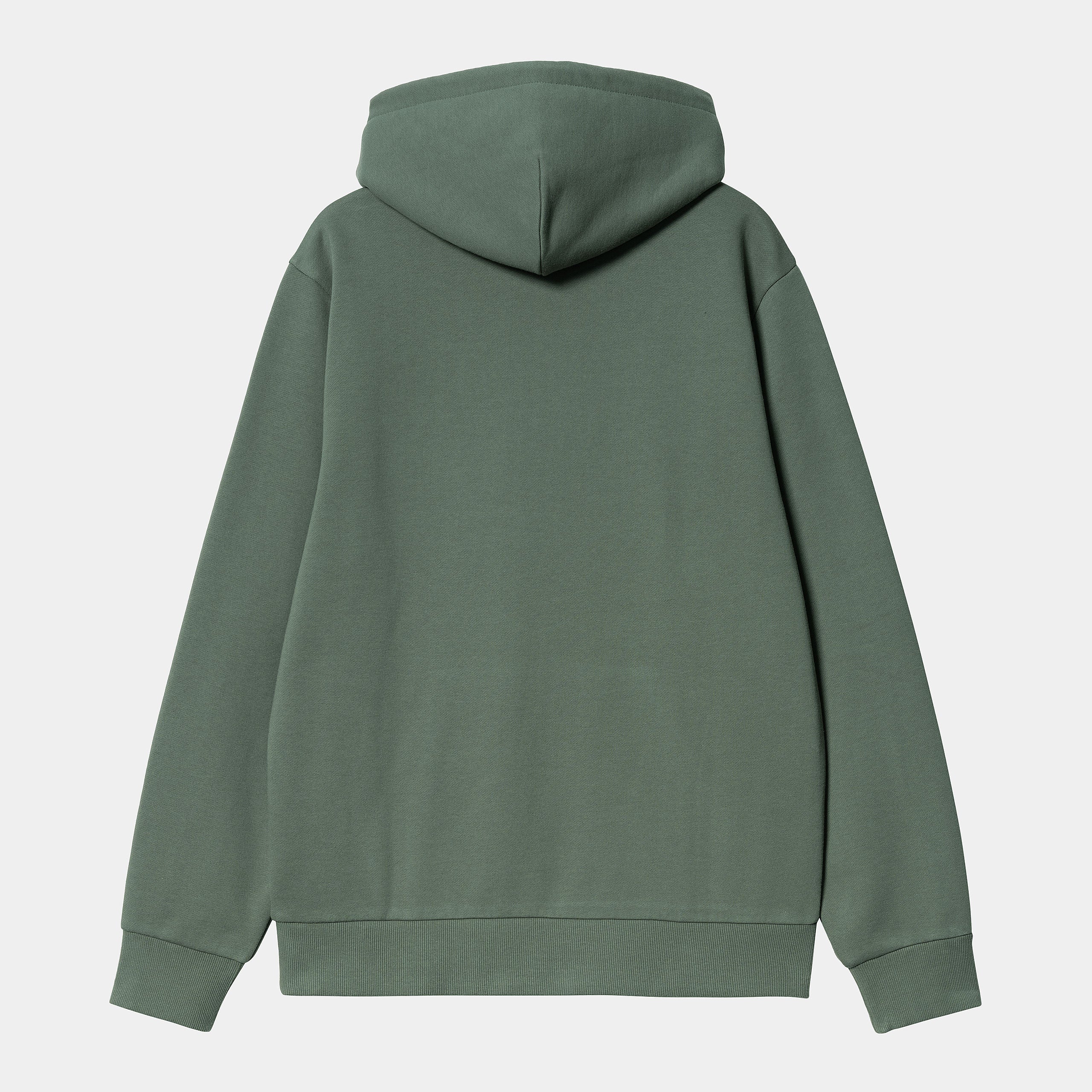 Carhartt Hooded Script  Embroidery Sweatshirt - Park/White - Stencil