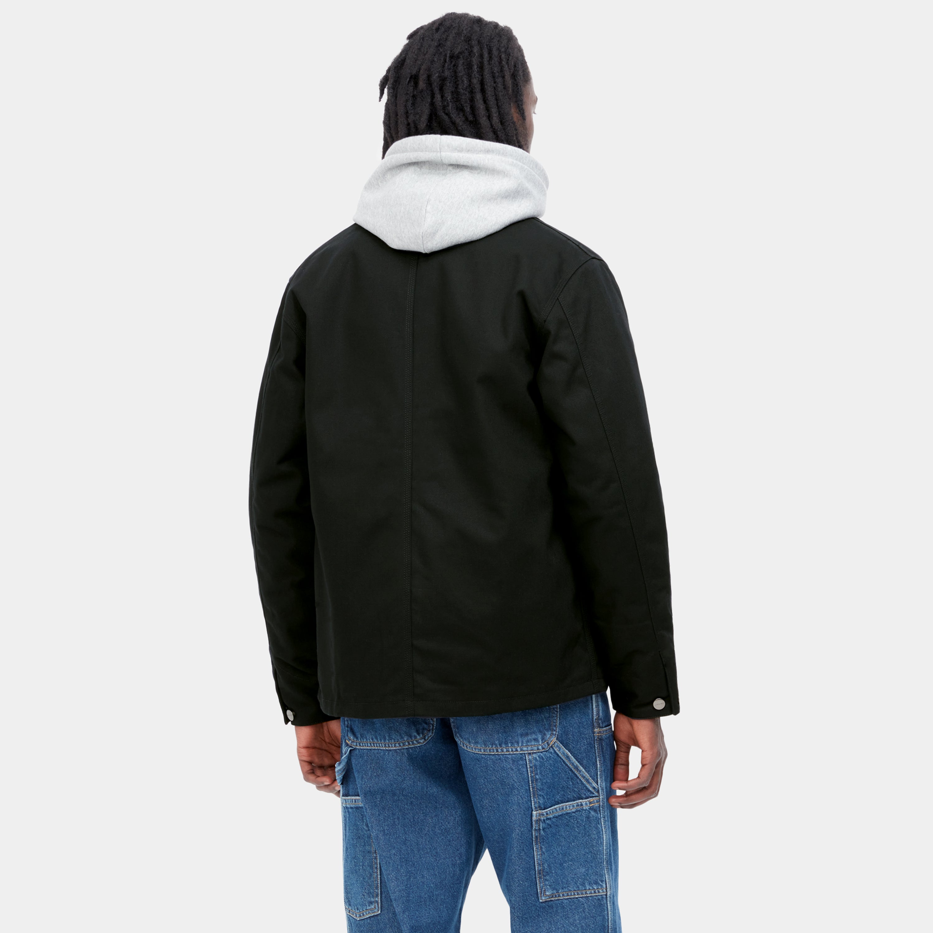 Carhartt Michigan Coat - Black / Black Rigid Blanket Lined - Stencil