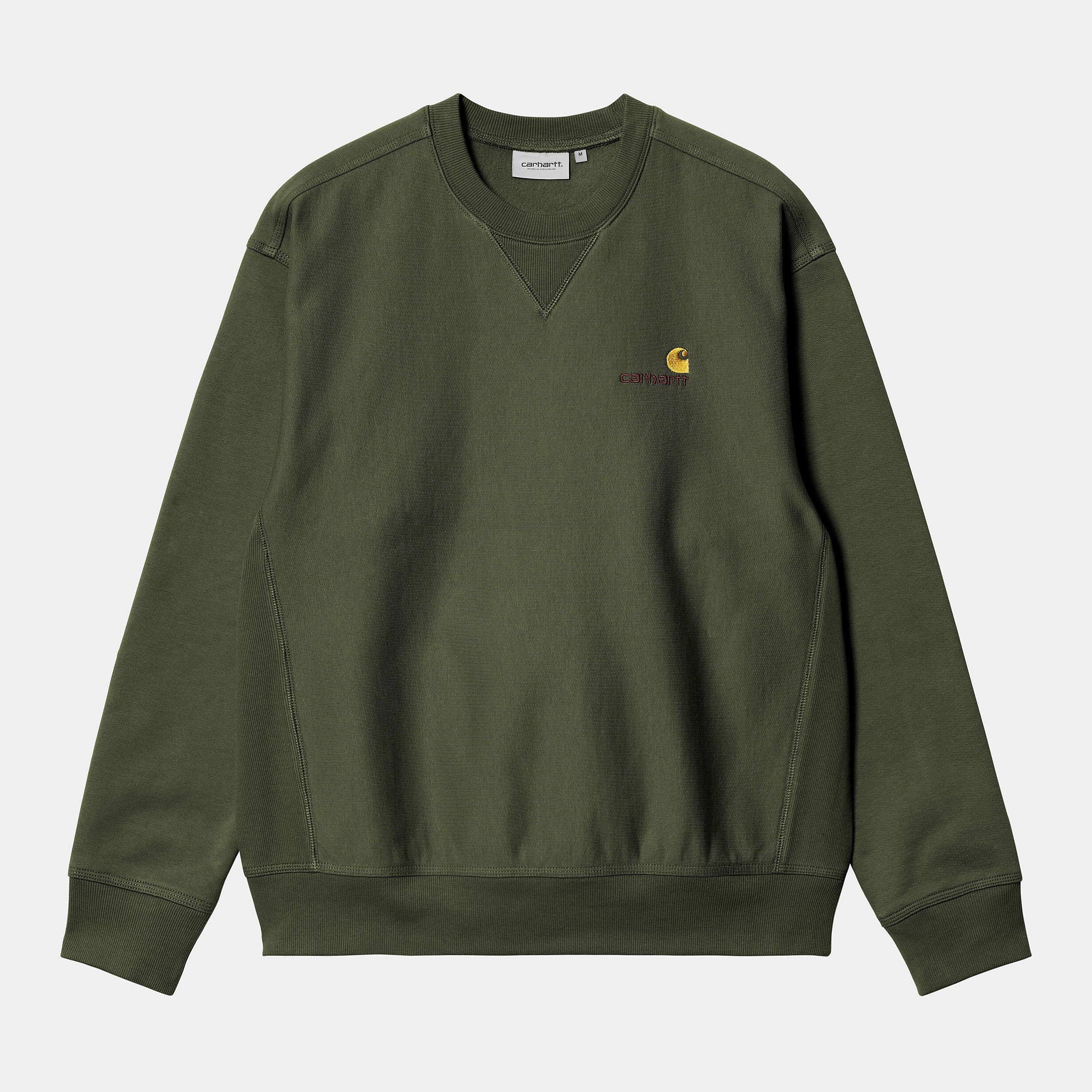 Carhartt American Script Sweatshirt - Tarragon - Stencil