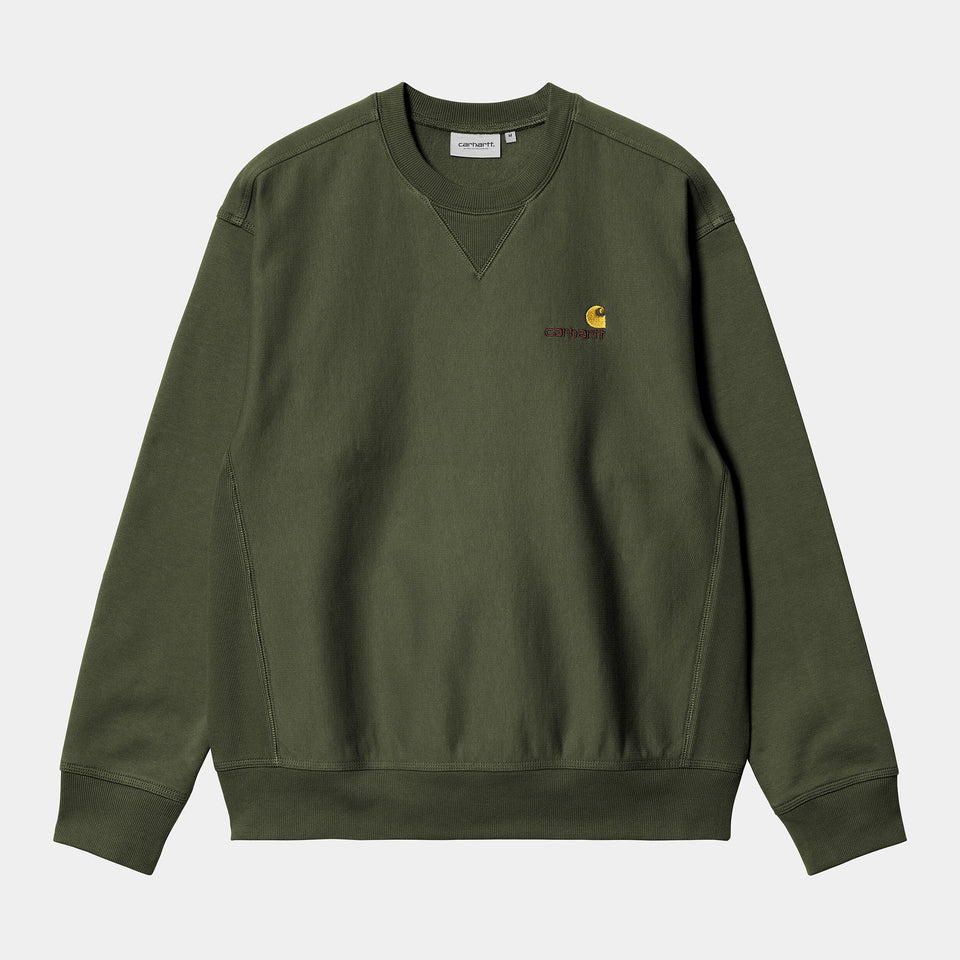 Carhartt American Script Sweat - Tarragon