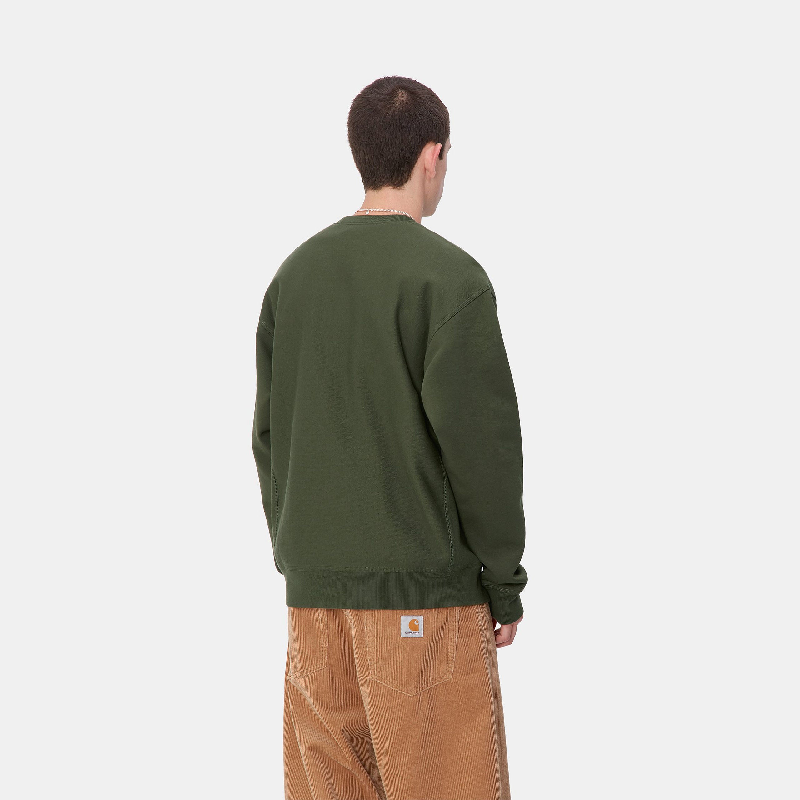 Carhartt American Script Sweatshirt - Tarragon - Stencil