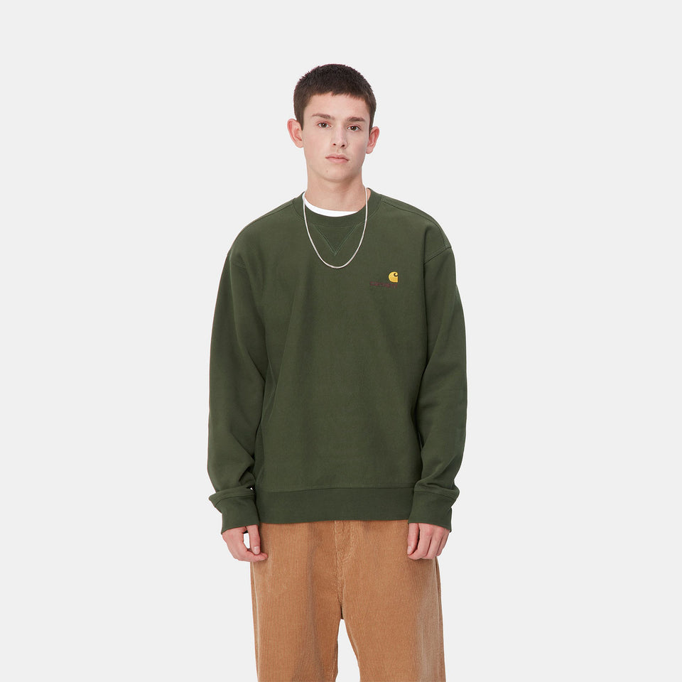 Carhartt American Script Sweat - Tarragon