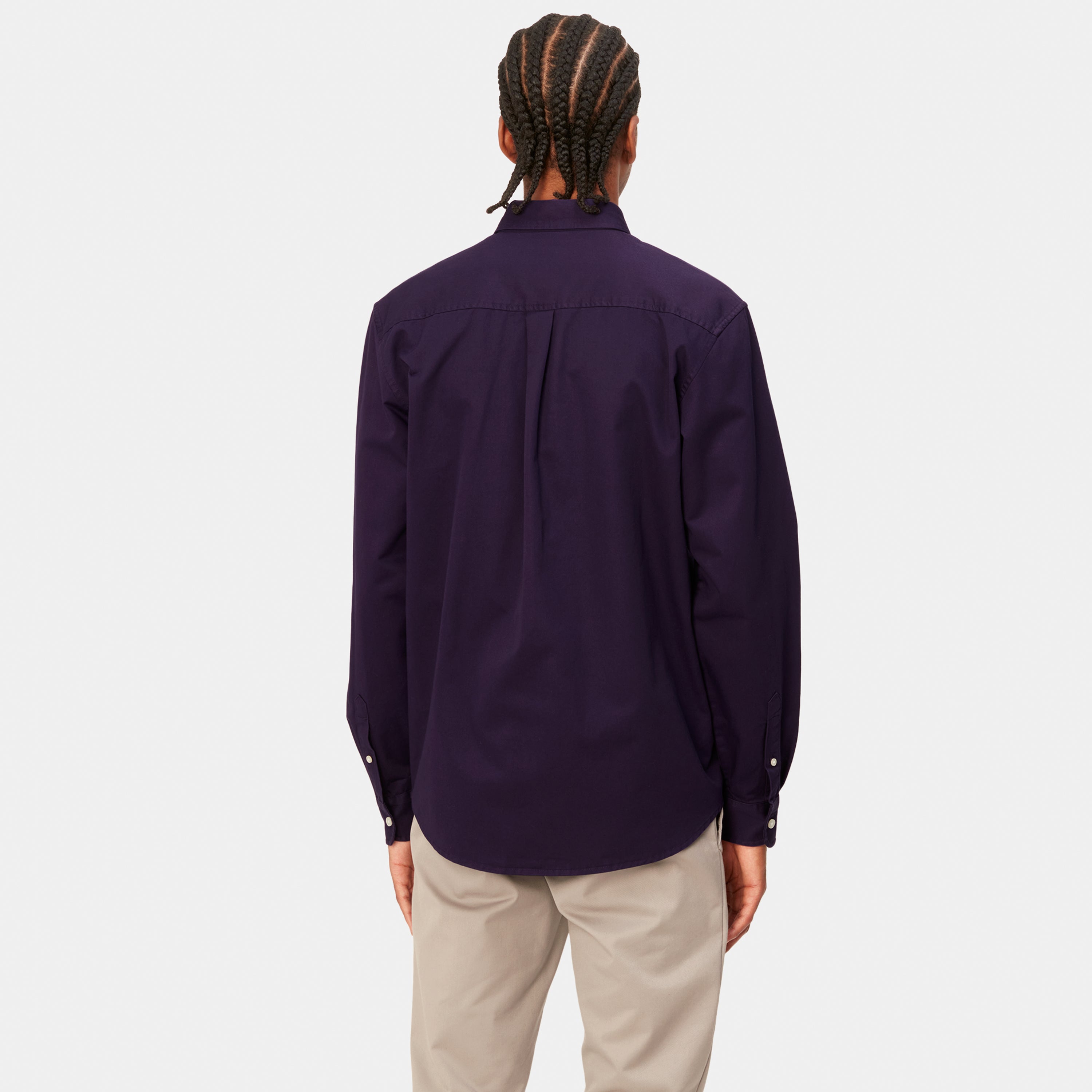 Carhartt L/S Madison Shirt - Cassis / Wax - Stencil