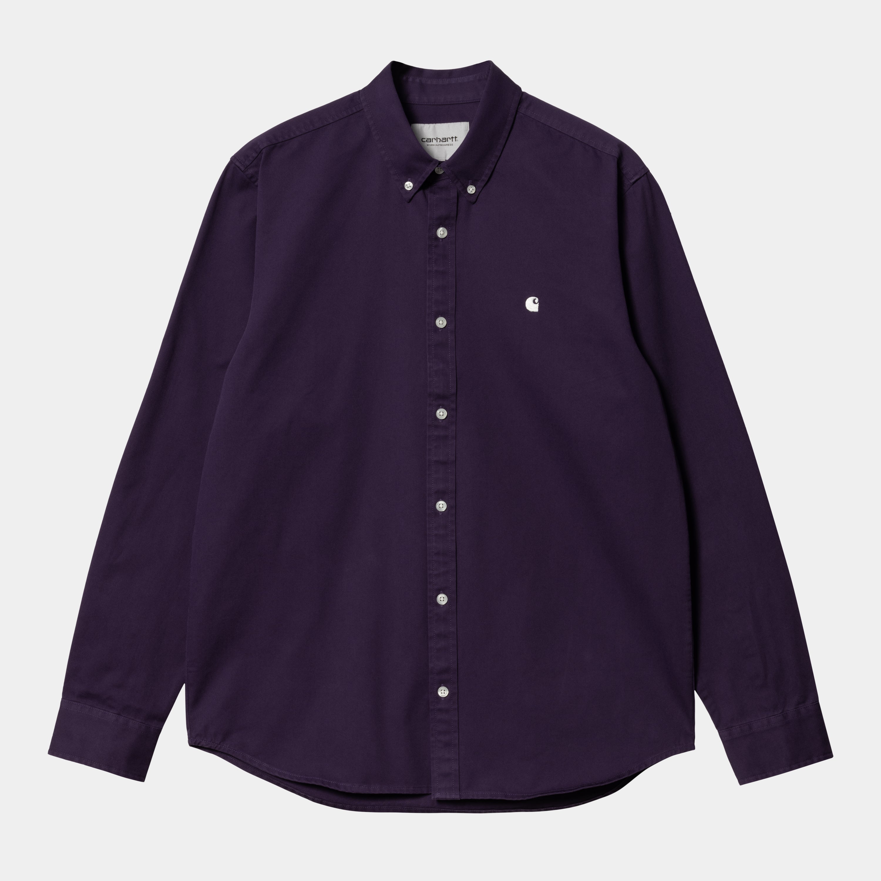 Carhartt L/S Madison Shirt - Cassis / Wax - Stencil