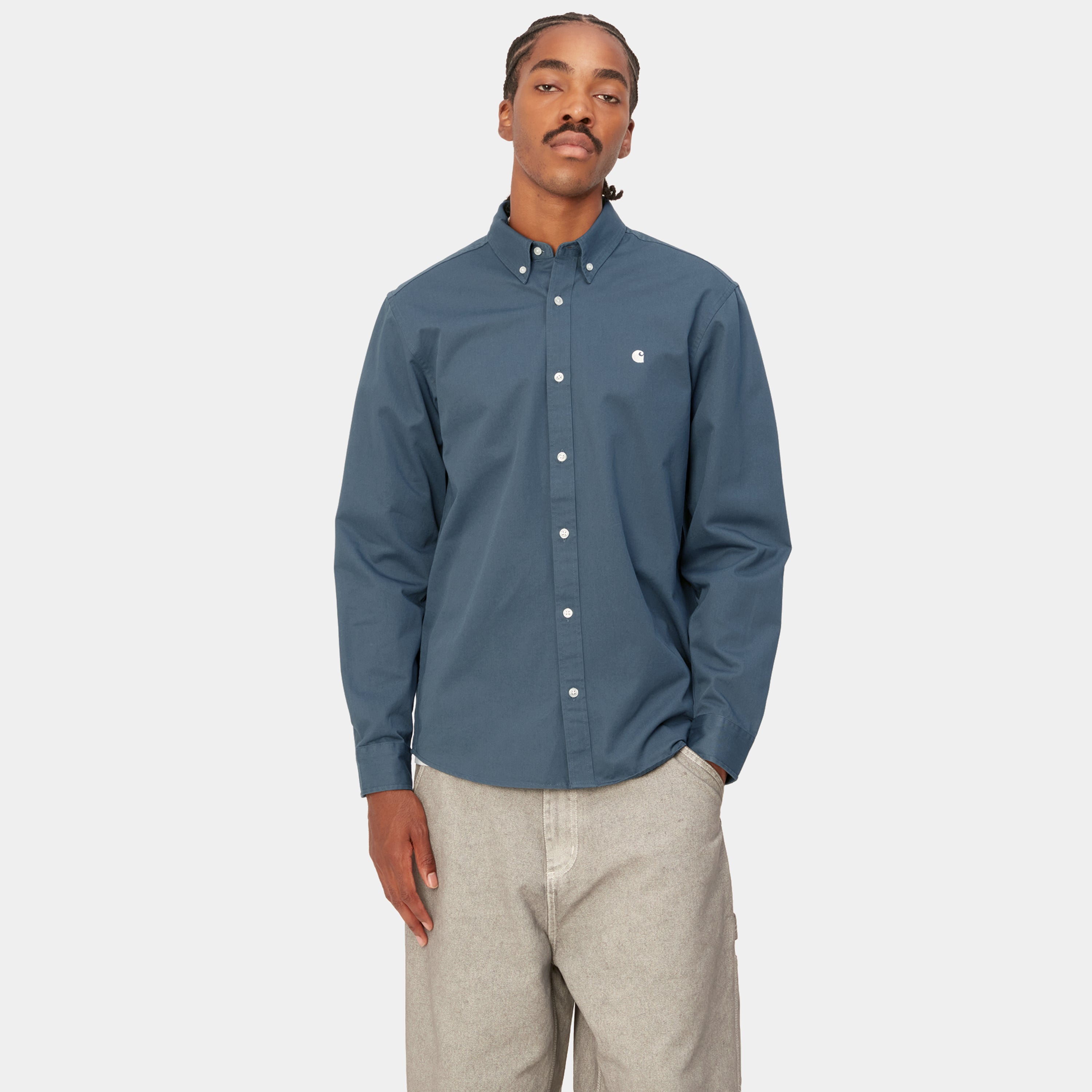 Carhartt L/S Madison Shirt - Ore / Wax - Stencil
