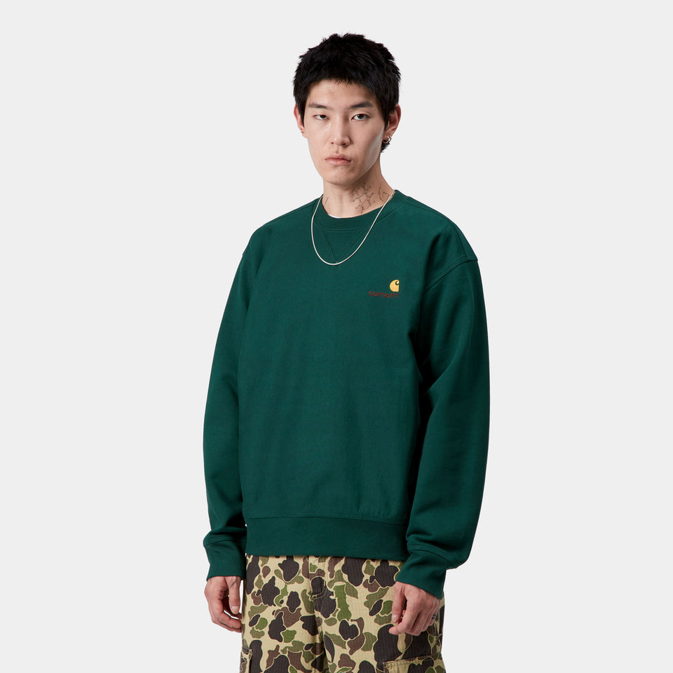 Carhartt American Script Sweat - Dark Fir