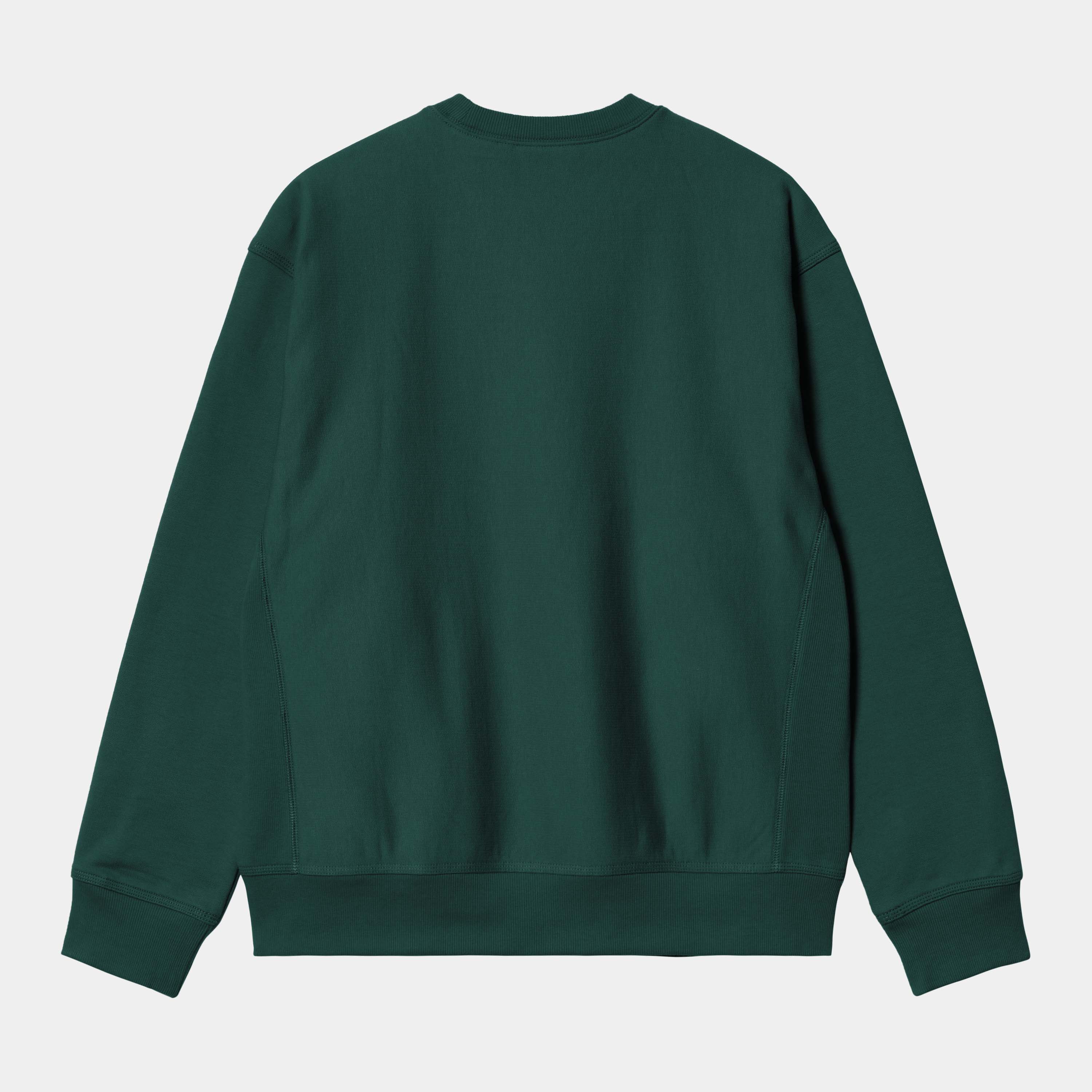 Carhartt American Script Sweat - Dark Fir - Stencil