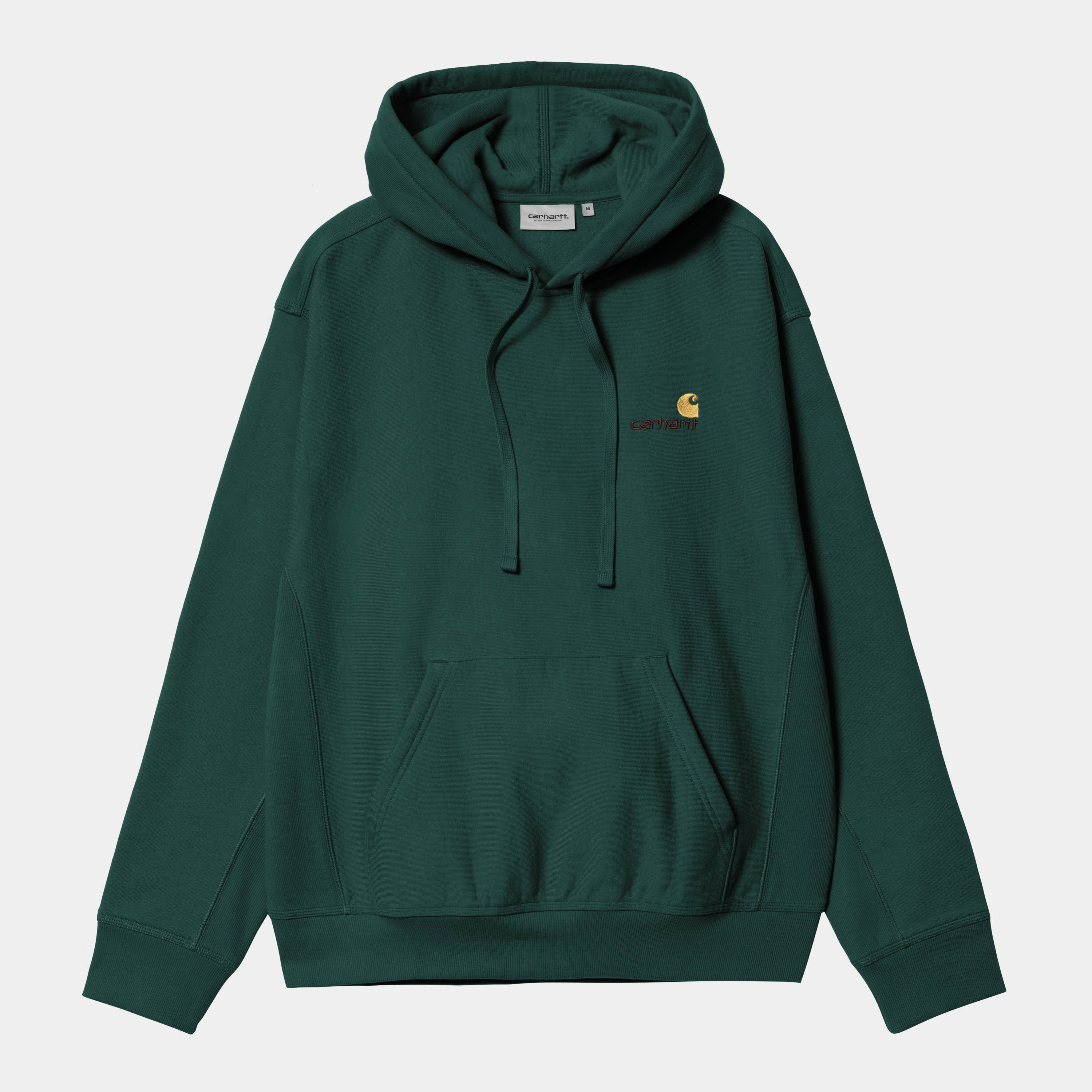 Carhartt Hooded American Script Sweat - Dark Fir