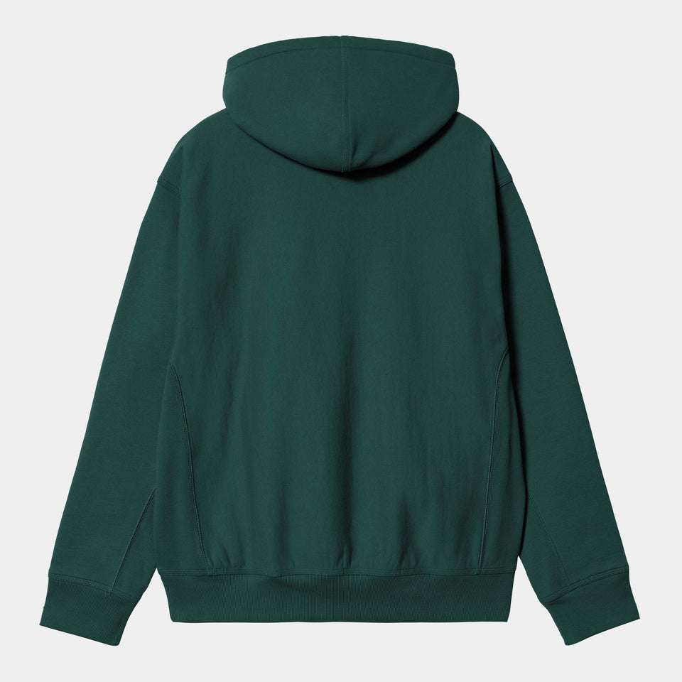 Carhartt Hooded American Script Sweat - Dark Fir