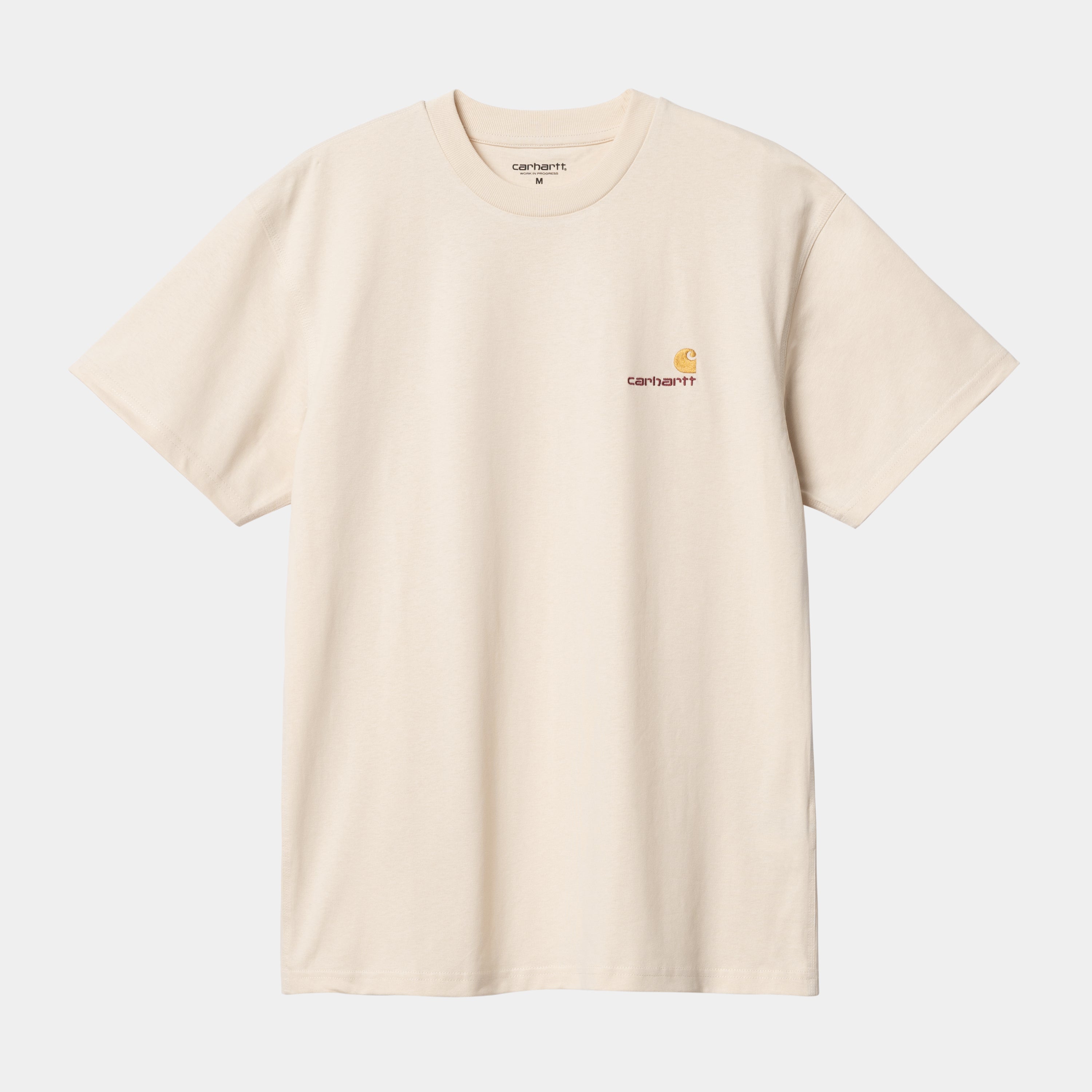Carhartt S/S American Script T-Shirt - Natural - Stencil