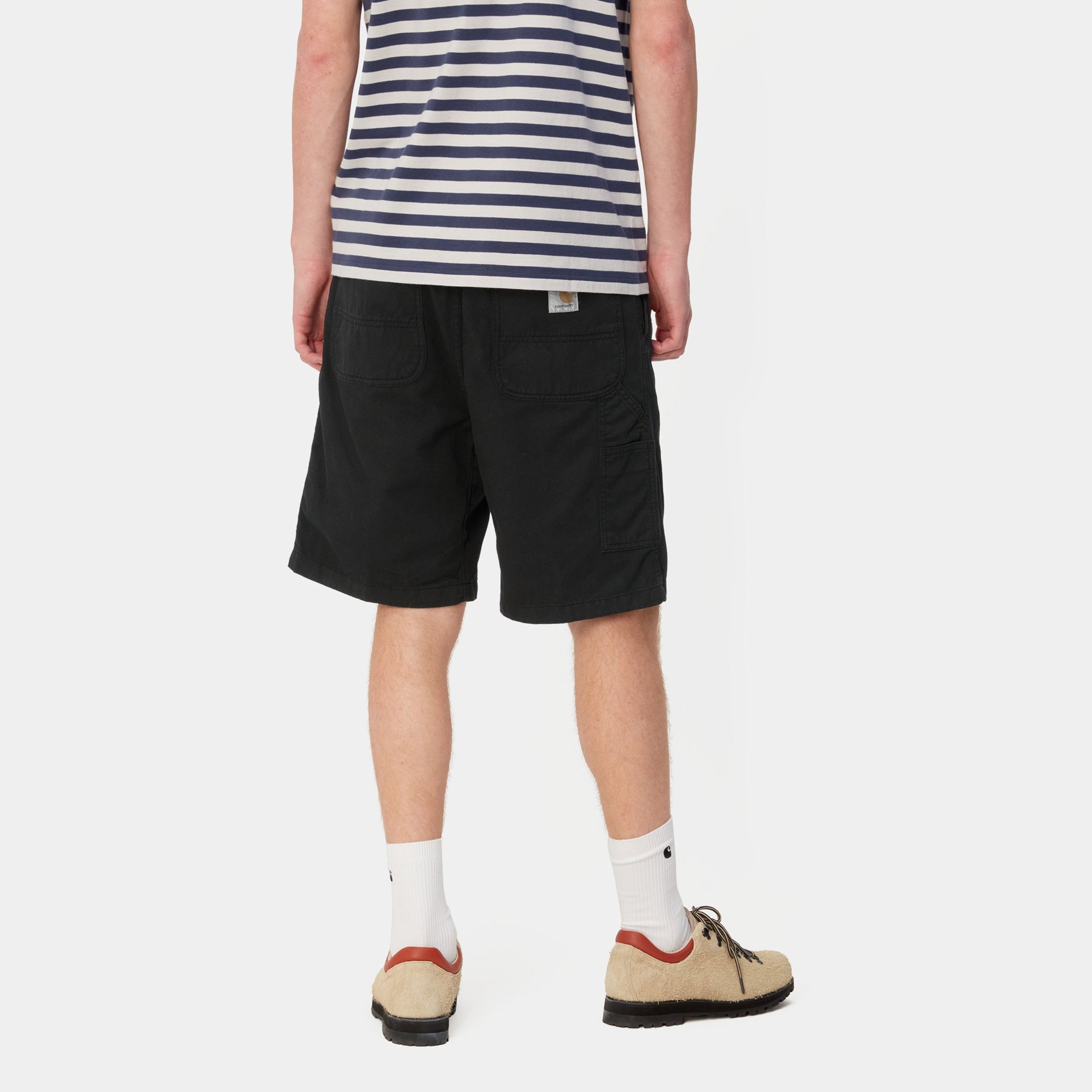 Carhartt Flint Short - Black Garment Dyed - Stencil