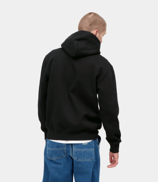 Carhartt Hooded Carhartt Sweat - Black / Black - Stencil