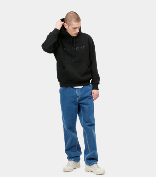 Carhartt Hooded Carhartt Sweat - Black / Black - Stencil