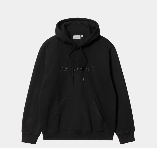 Carhartt Hooded Carhartt Sweat - Black / Black - Stencil