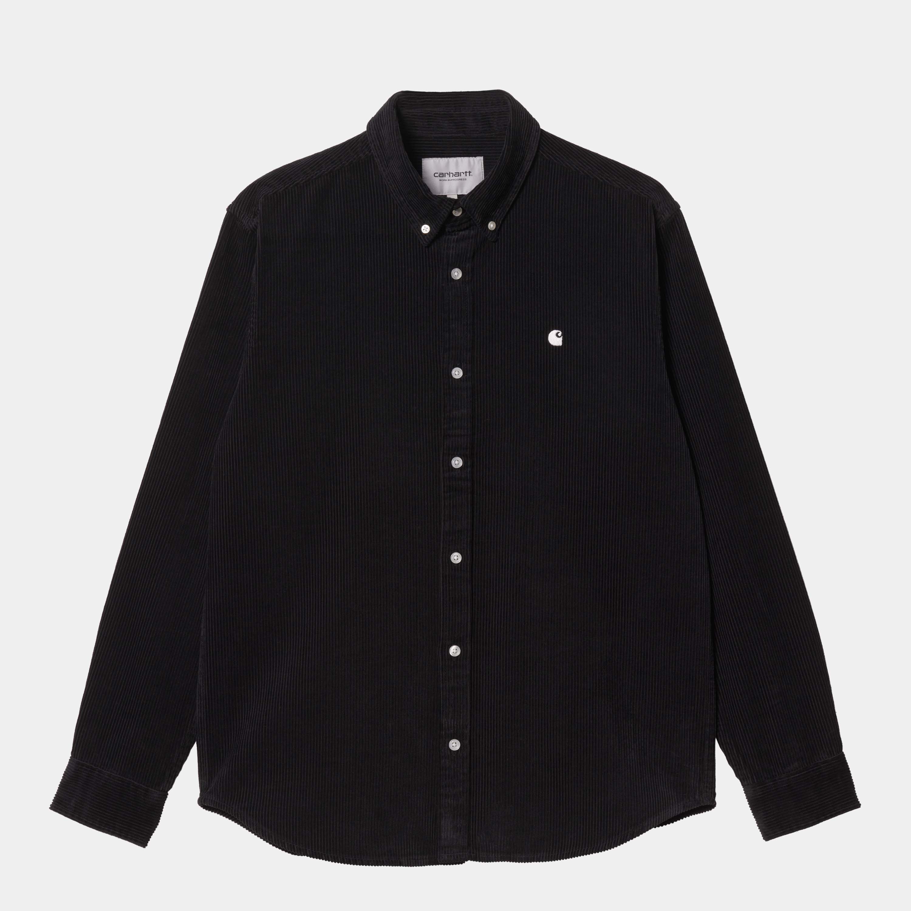Carhartt L/S Madison Fine Cord Shirt - Black / Wax