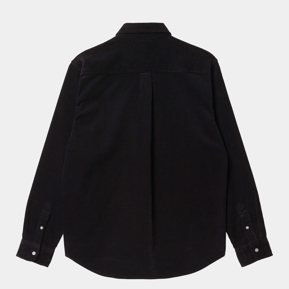 Carhartt L/S Madison Fine Cord Shirt - Black/Wax