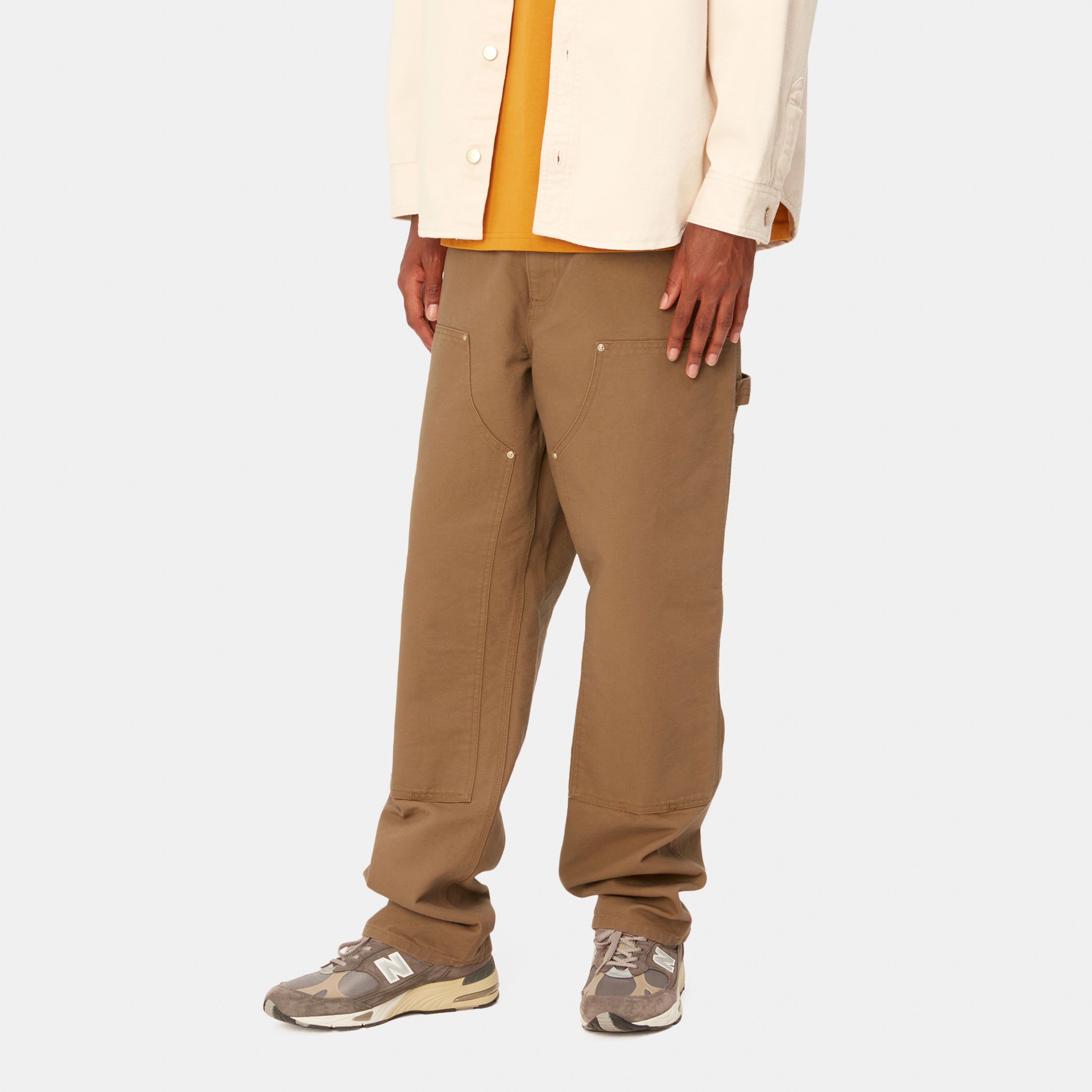 Carhartt Double Knee Pants - Hamilton Brown Rinsed - Stencil