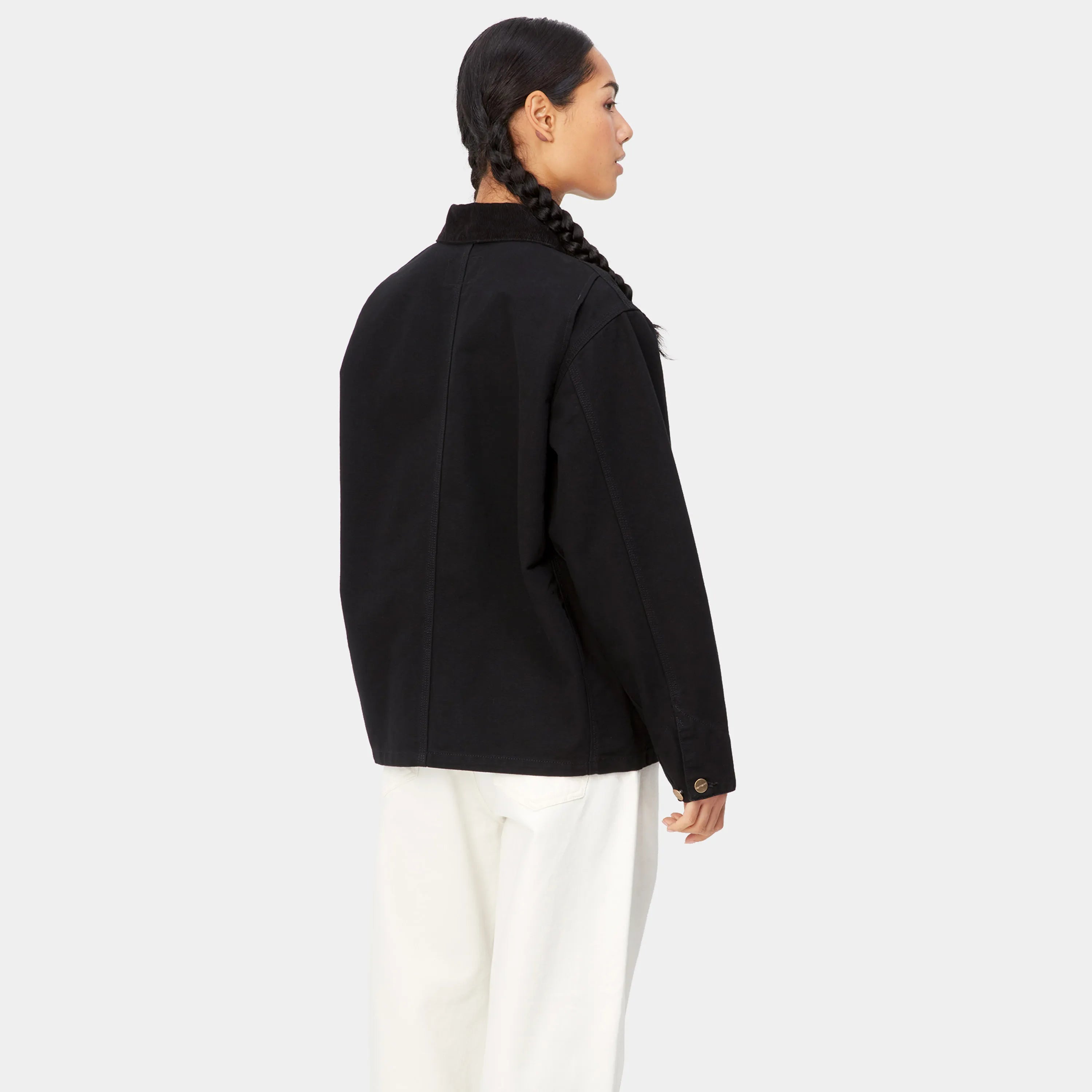 Carhartt Women's OG Michigan Coat - Black / Black Rinsed - Stencil
