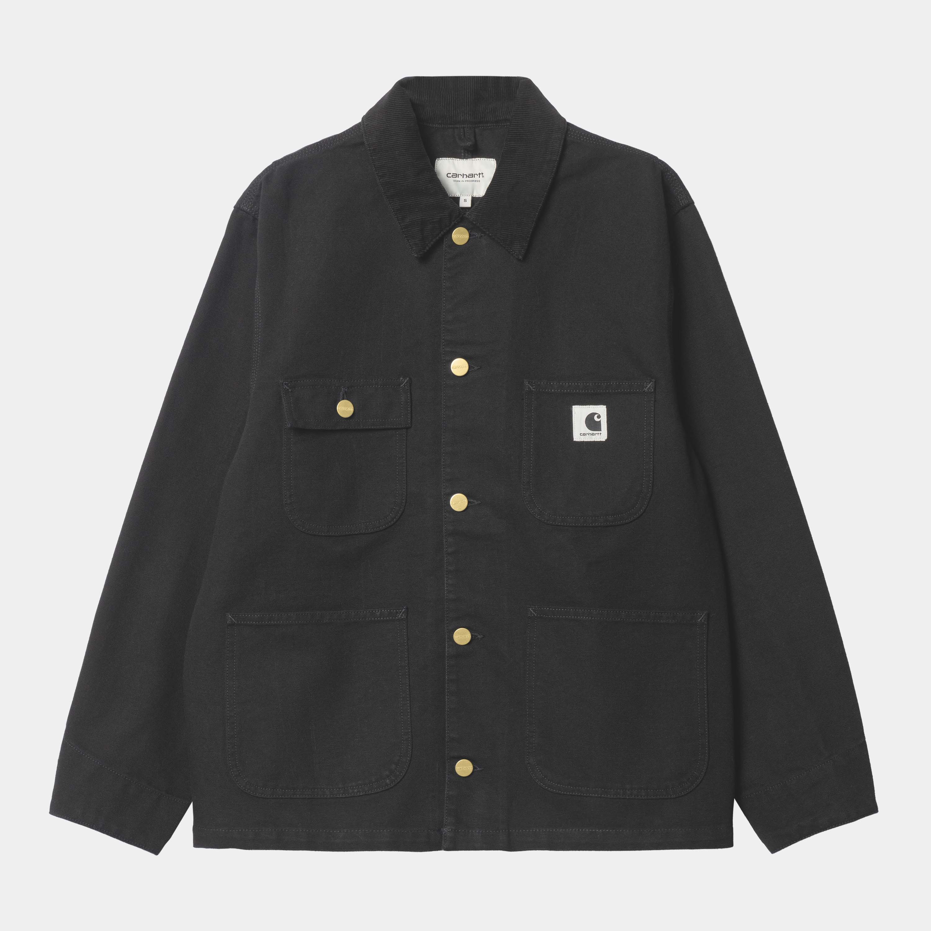 Carhartt Women's OG Michigan Coat - Black / Black Rinsed - Stencil