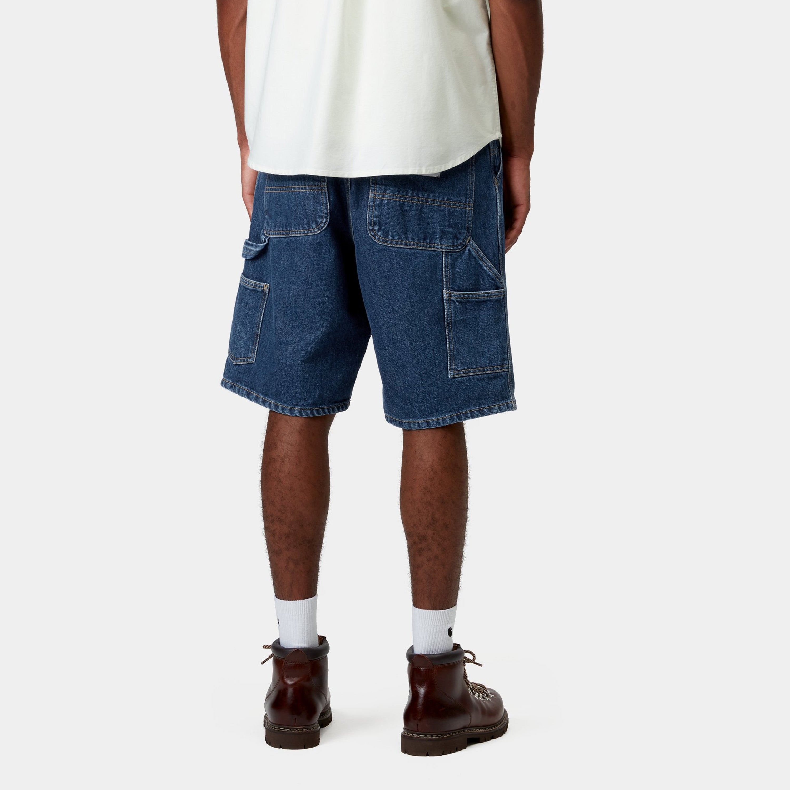 Carhartt Single Knee Short - Blue Stone Wash - Stencil