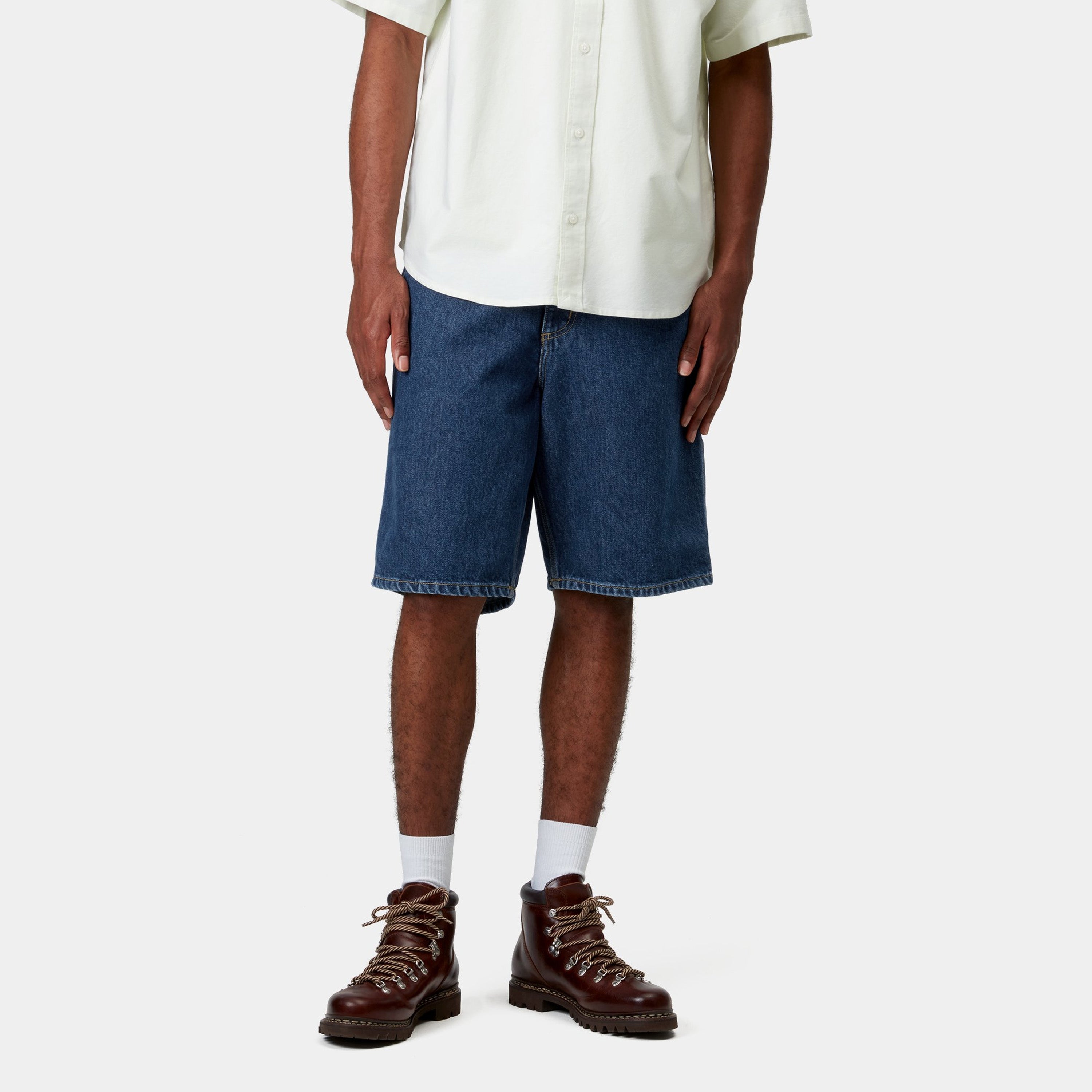 Carhartt Single Knee Short - Blue Stone Wash - Stencil