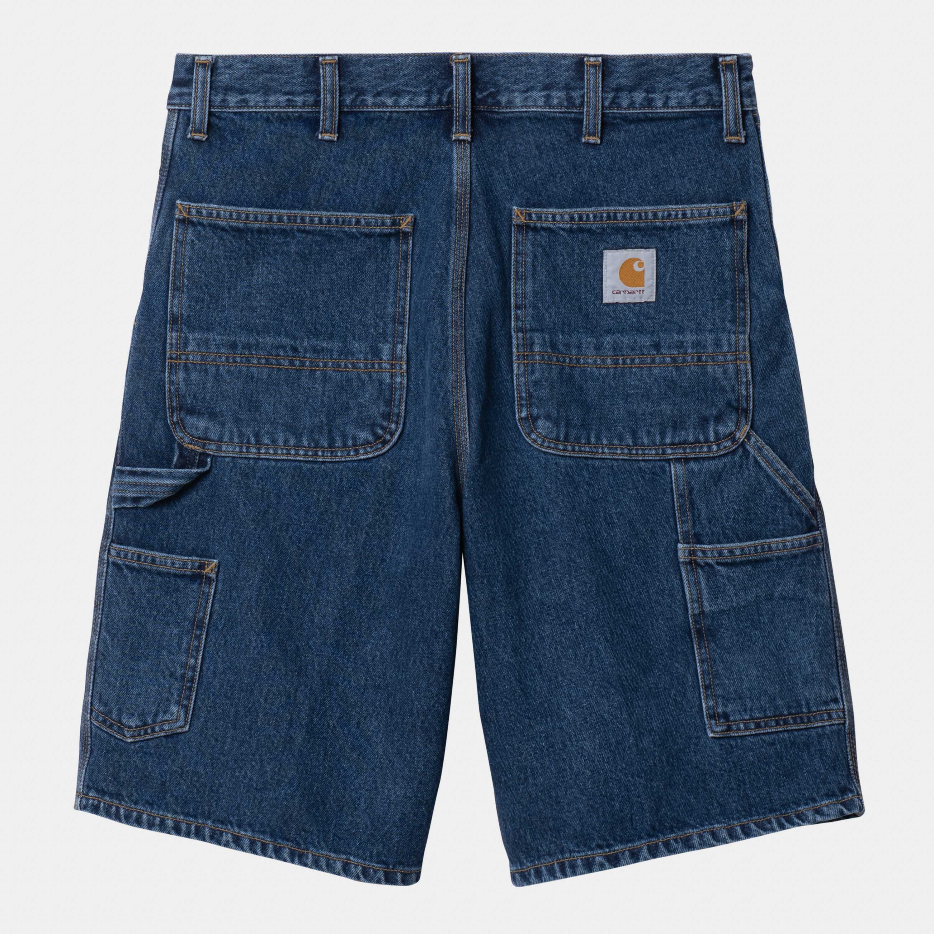Carhartt Single Knee Short - Blue Stone Wash - Stencil