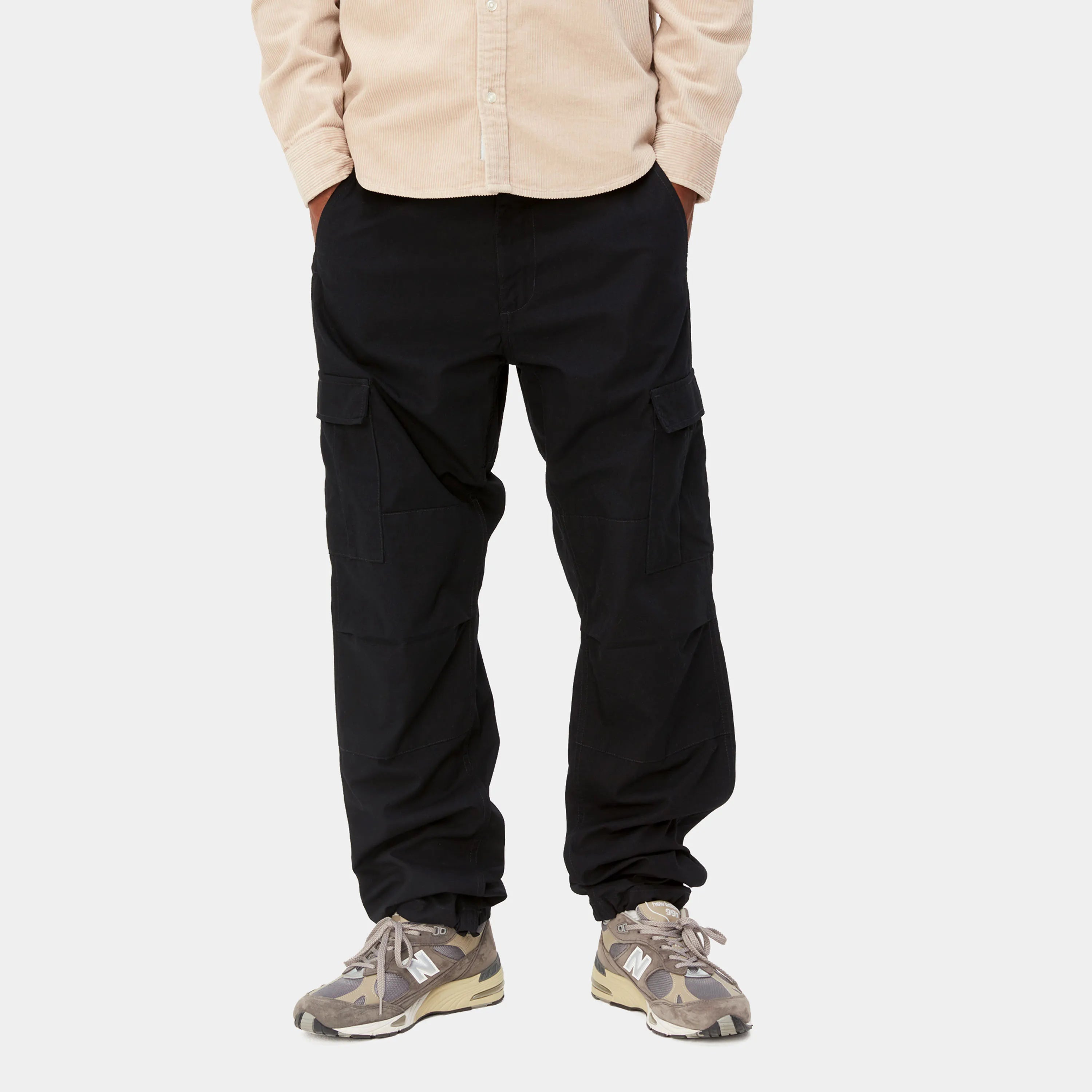 Carhartt Aviation Pants - Black Rinsed (Columbia Ripstop) - Stencil